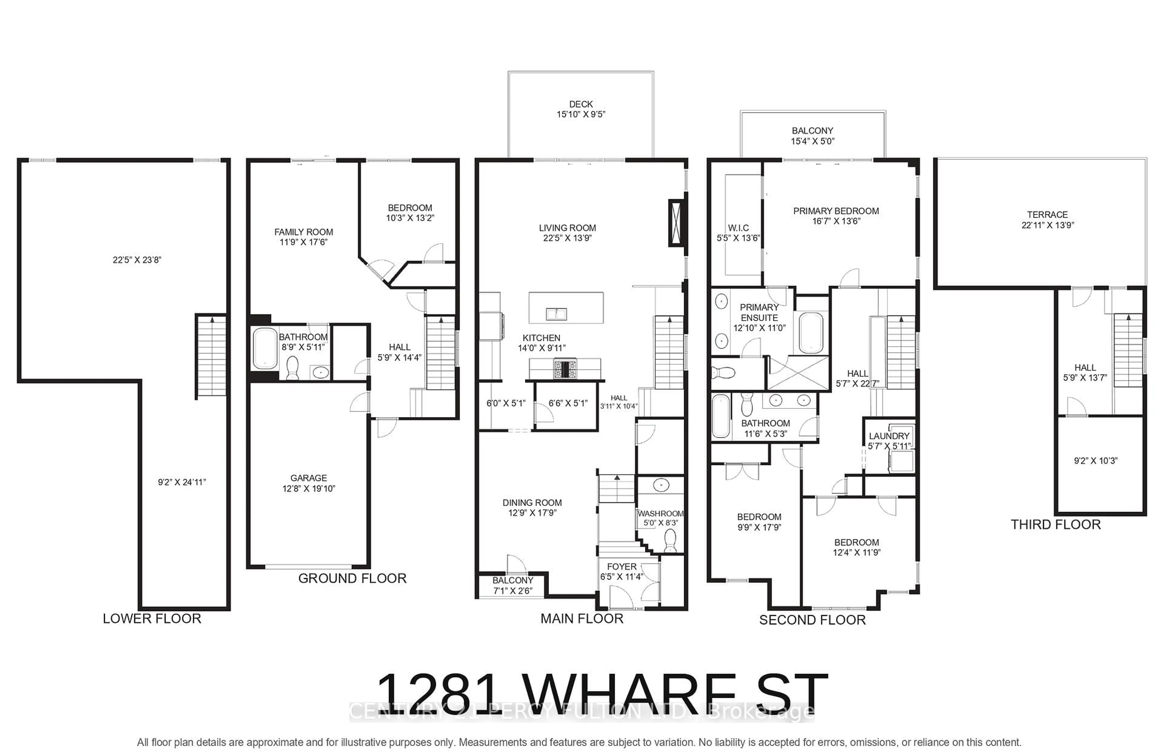 Floor plan for 1281 Wharf St, Pickering Ontario L1W 1A2