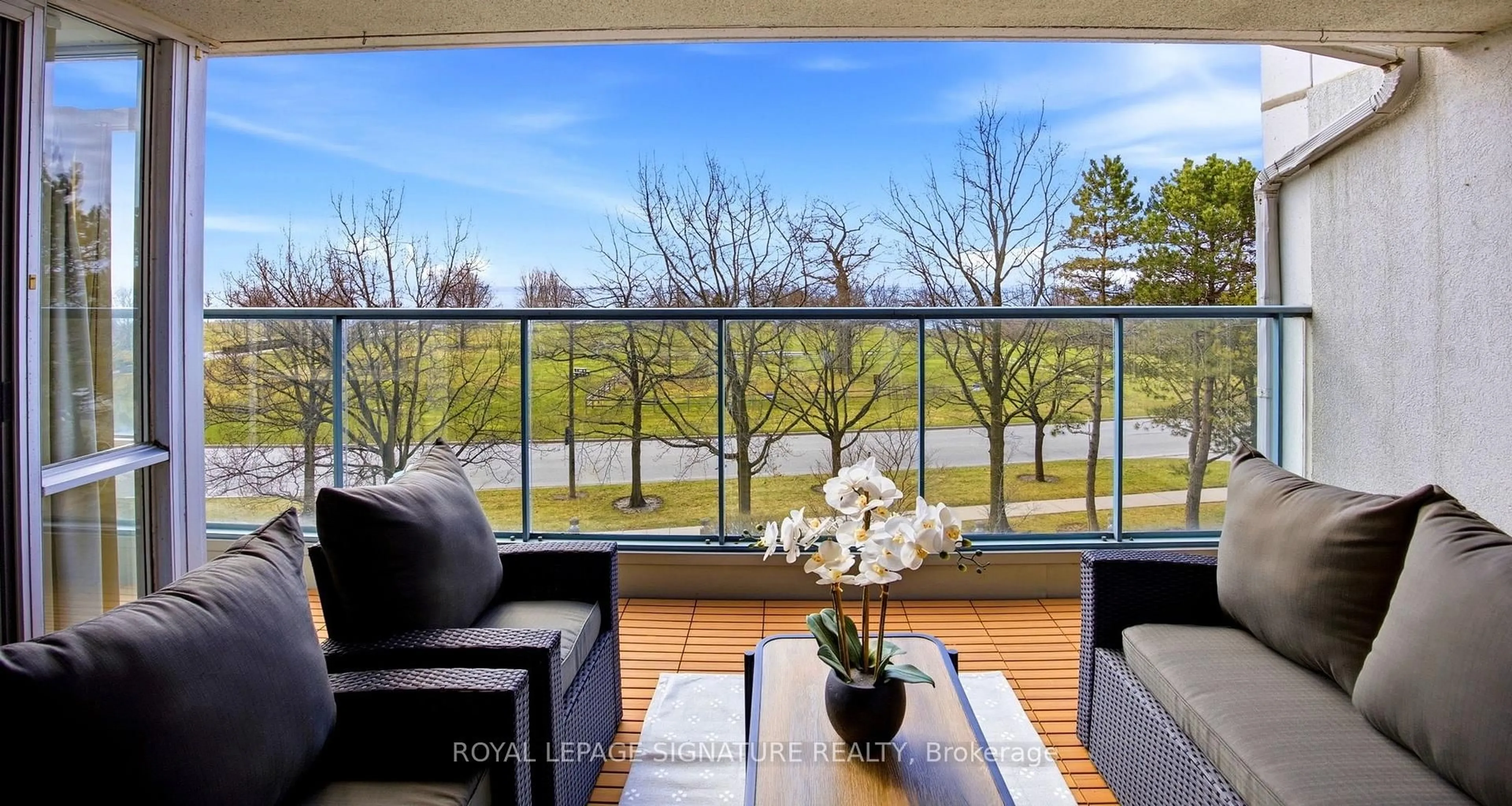 Balcony in the apartment, water/lake/river/ocean view for 45 Cumberland Lane #306, Ajax Ontario L1S 7K3