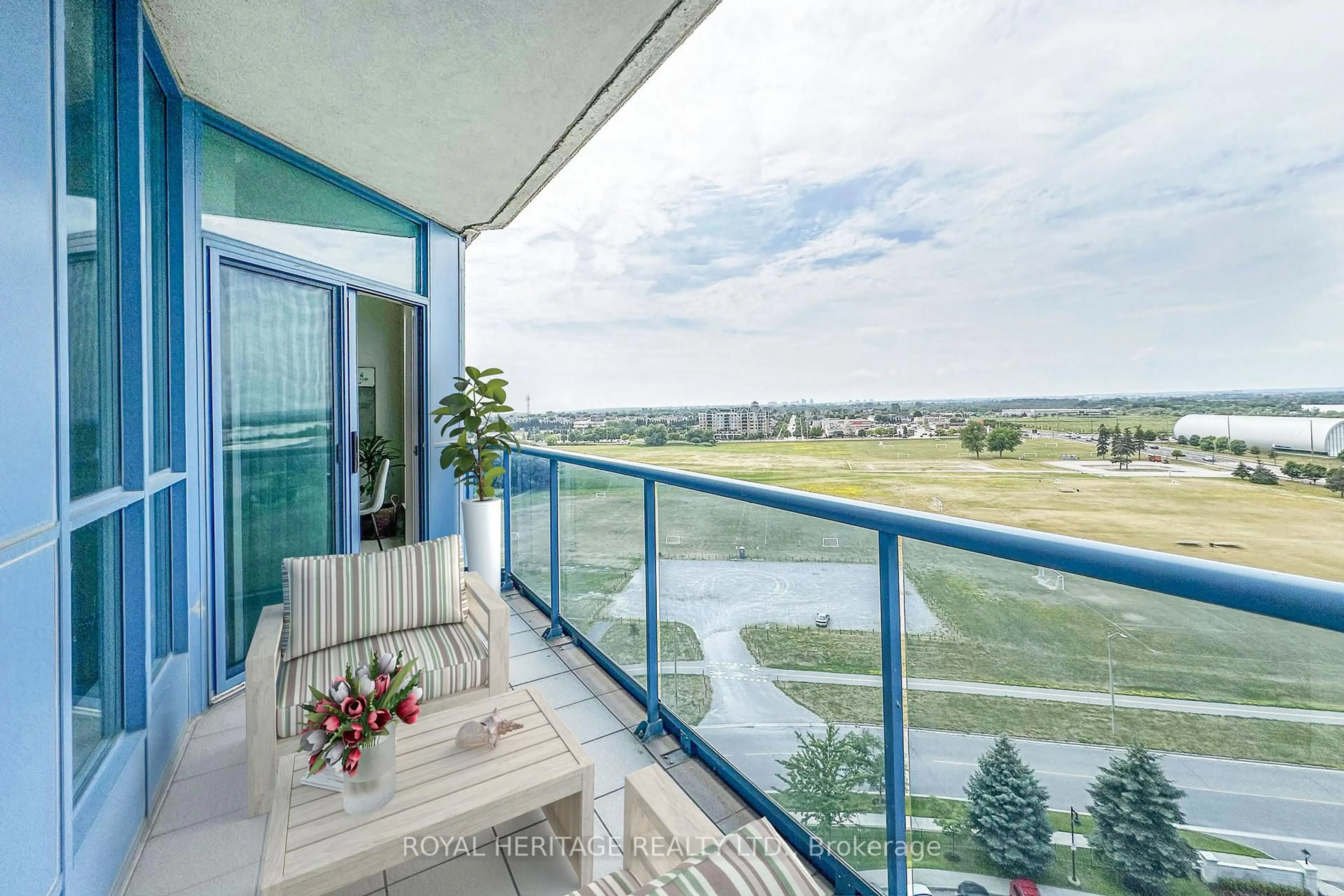 Balcony in the apartment, water/lake/river/ocean view for 340 Watson St St #1209, Whitby Ontario L1N 9G1