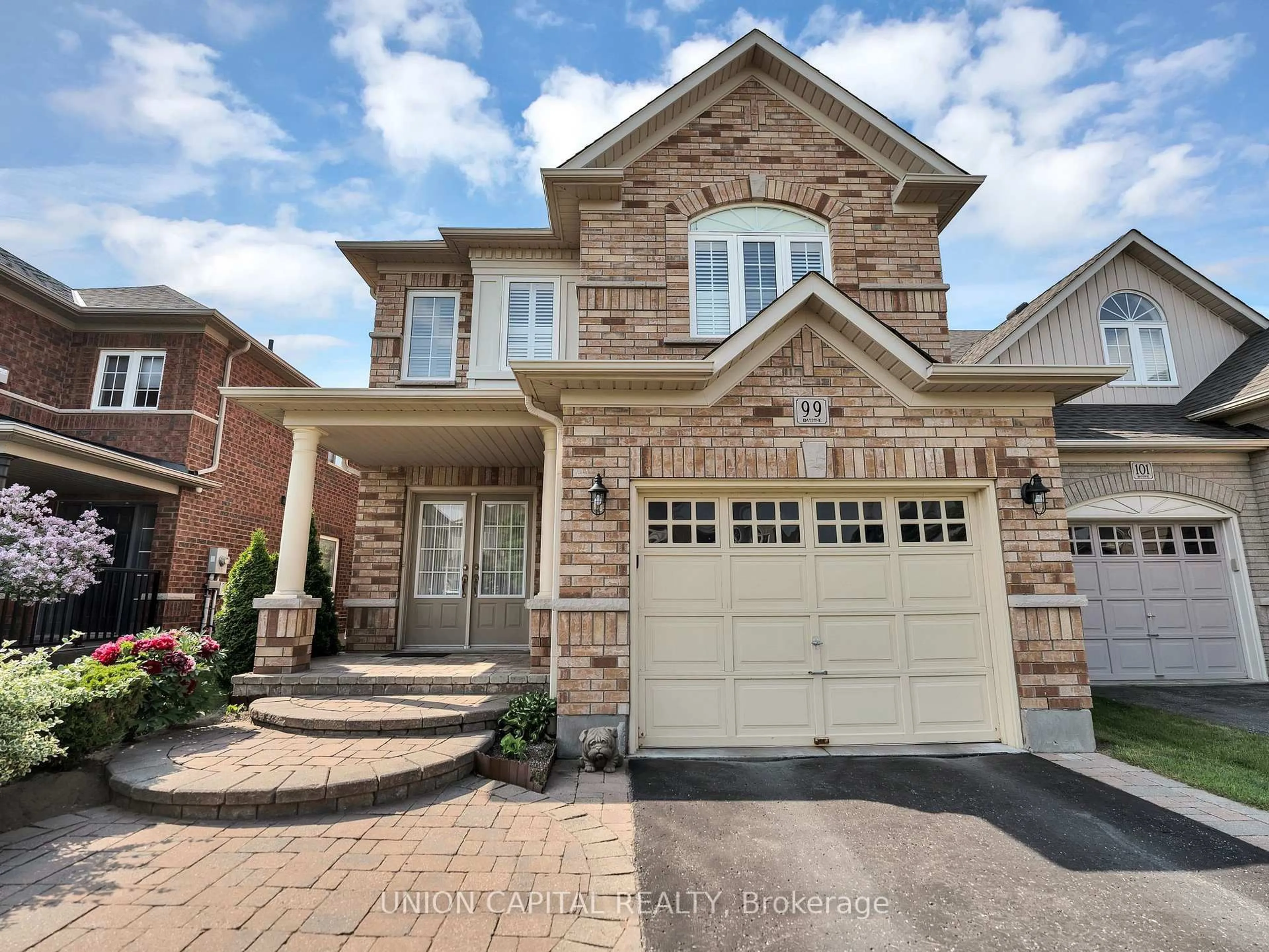 Home with brick exterior material, street for 99 Scepter Pl, Whitby Ontario L1R 3A6