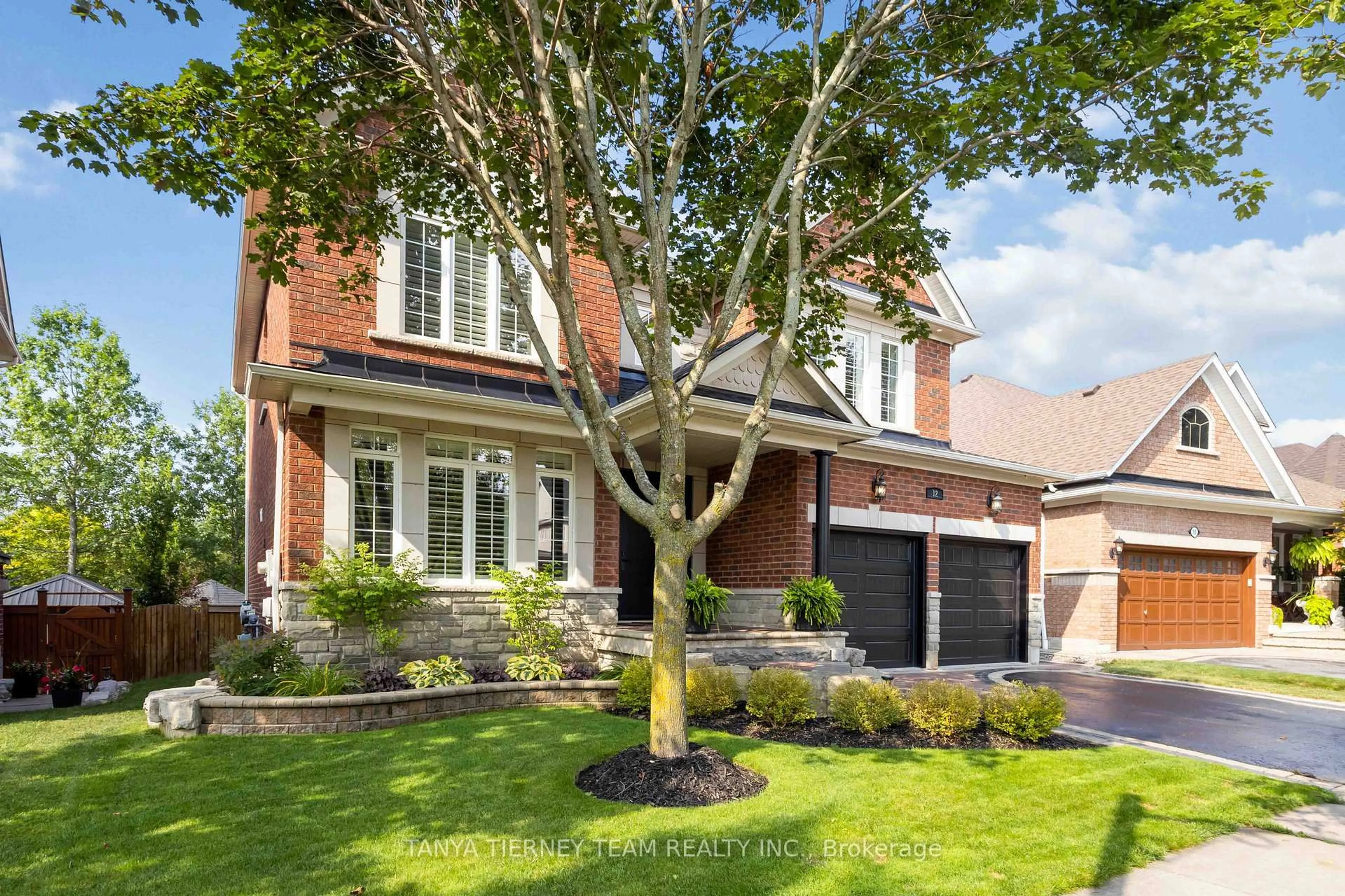 Home with brick exterior material, street for 12 Branthaven Crt, Whitby Ontario L1M 0B2