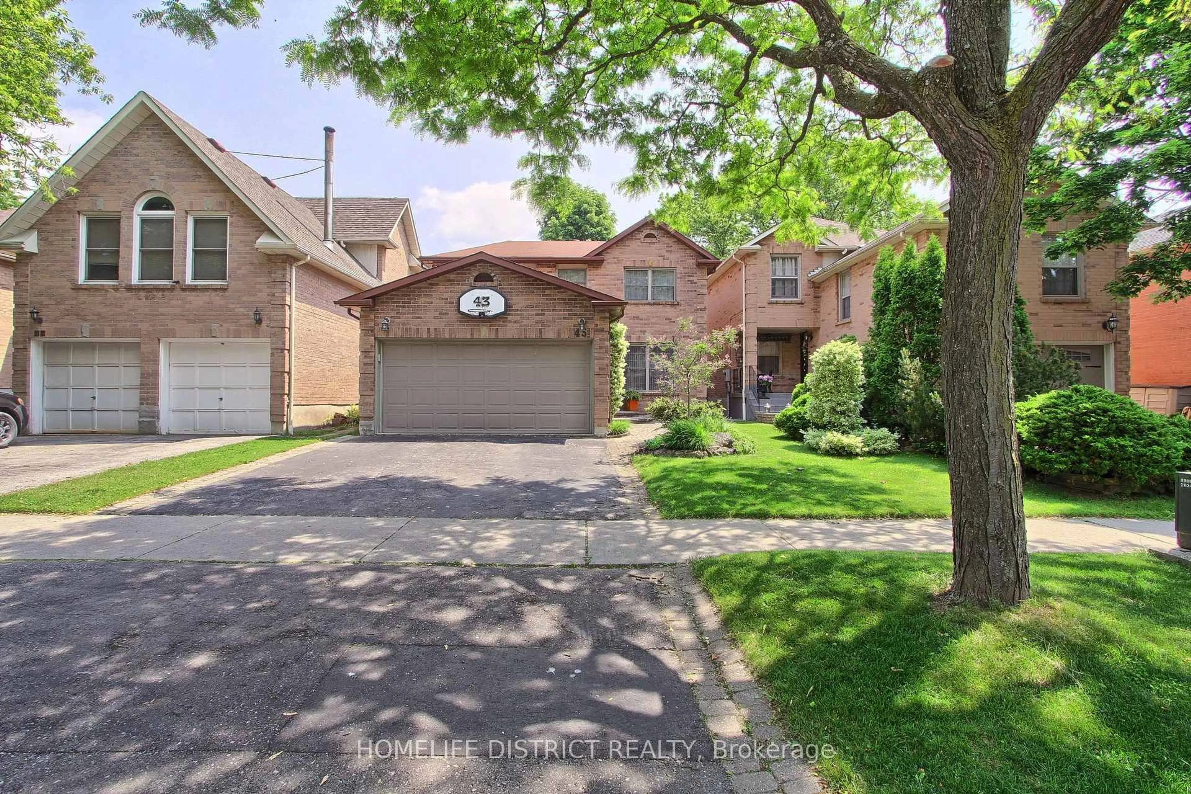 Home with brick exterior material, street for 43 Daniels Cres, Ajax Ontario L1T 1X8