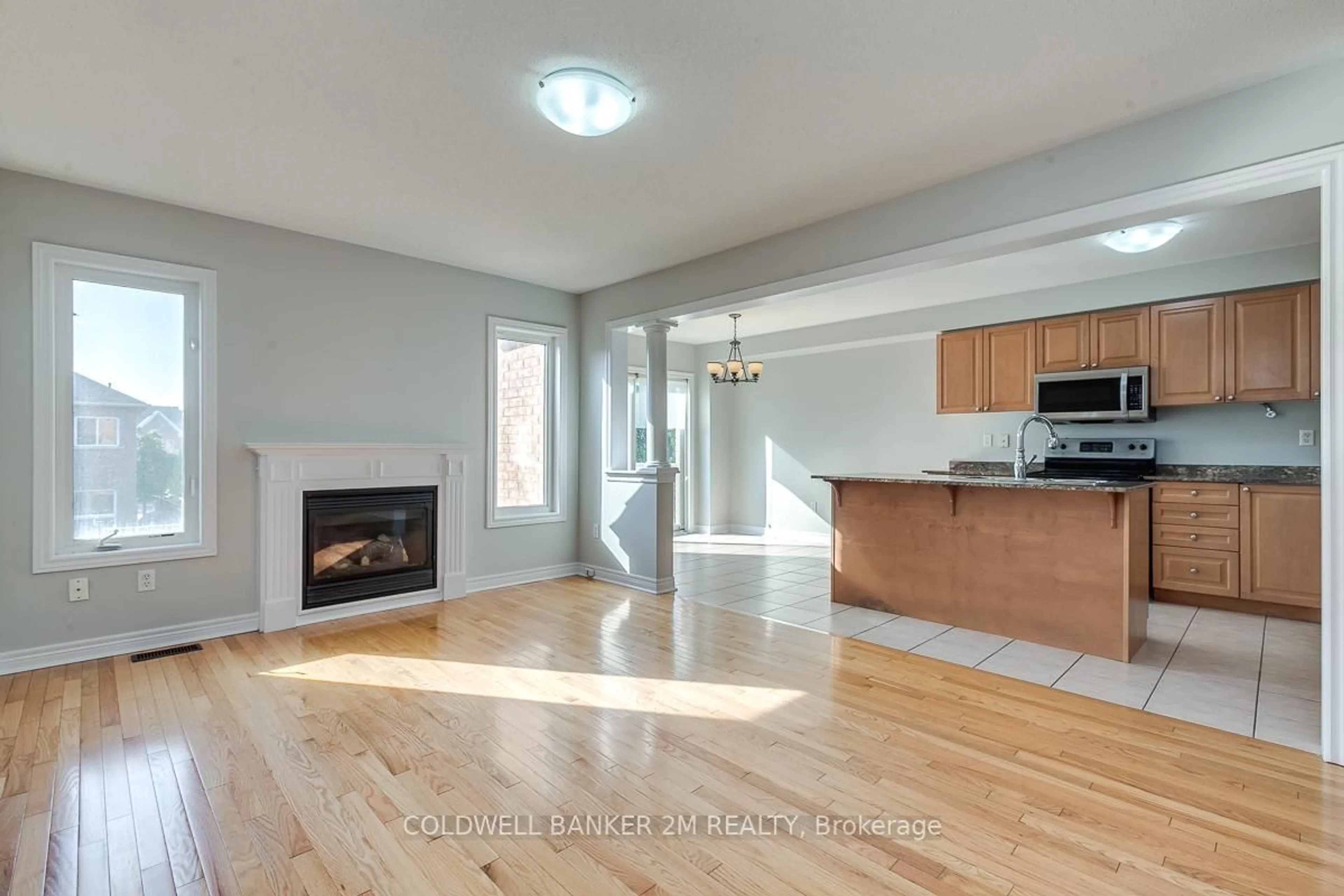 Open concept kitchen, wood/laminate floor for 75 Aylesworth Ave, Clarington Ontario L1E 0A4