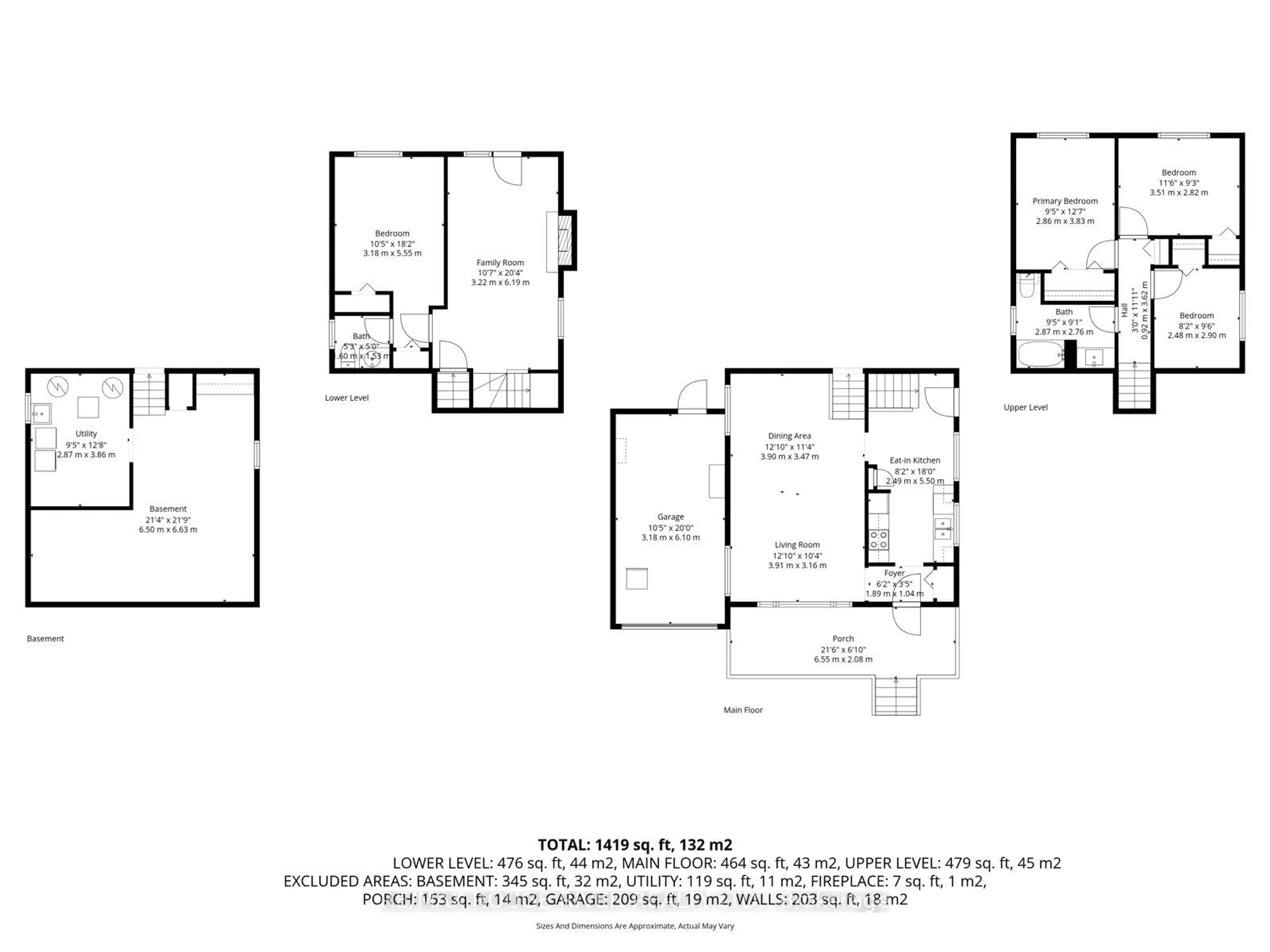 Floor plan for 672 Pleasant St, Pickering Ontario L1W 1P7