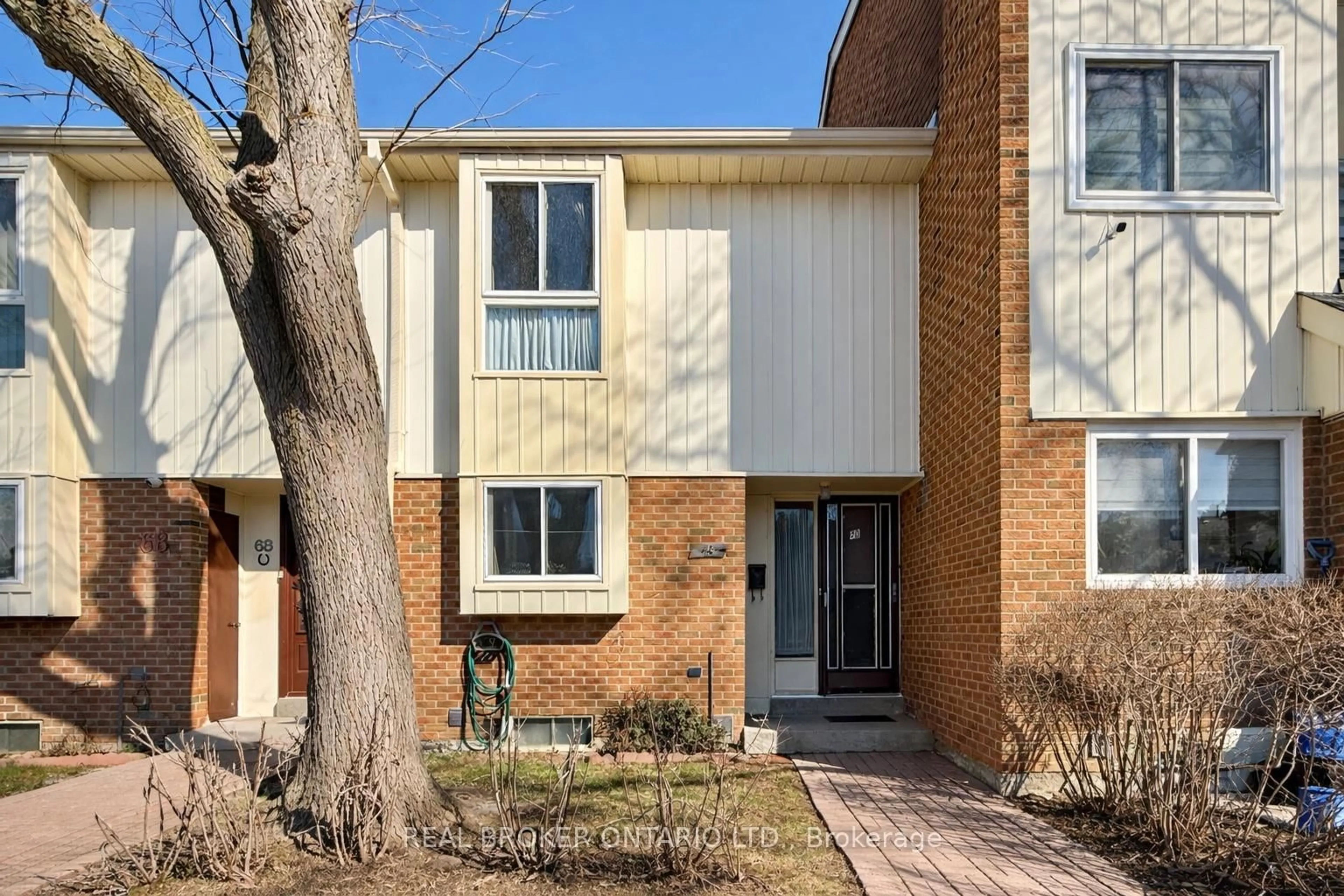 Home with brick exterior material, street for 20 Brookmill Blvd #70, Toronto Ontario M1W 2Y5