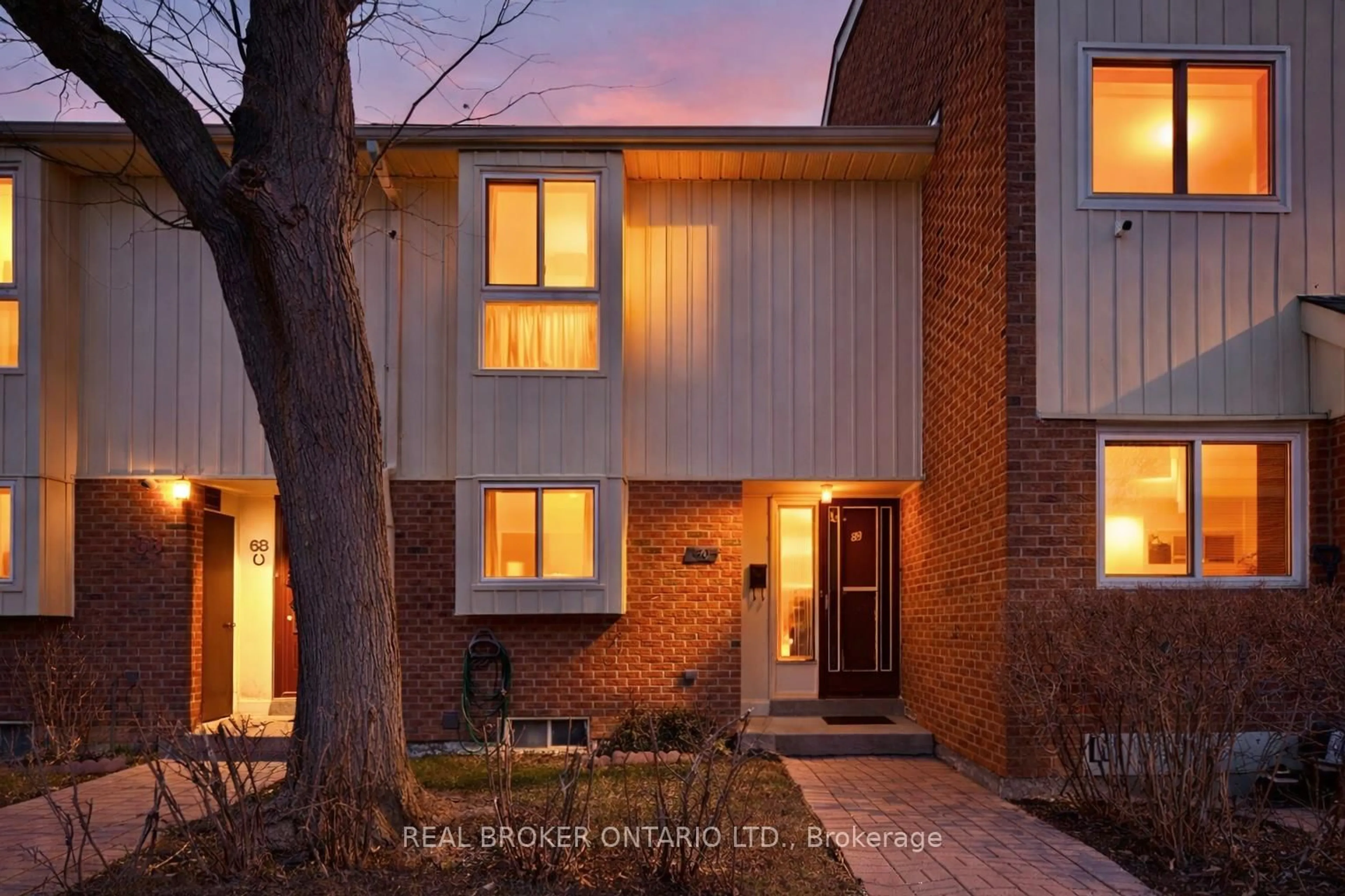 Home with brick exterior material, street for 20 Brookmill Blvd #70, Toronto Ontario M1W 2Y5