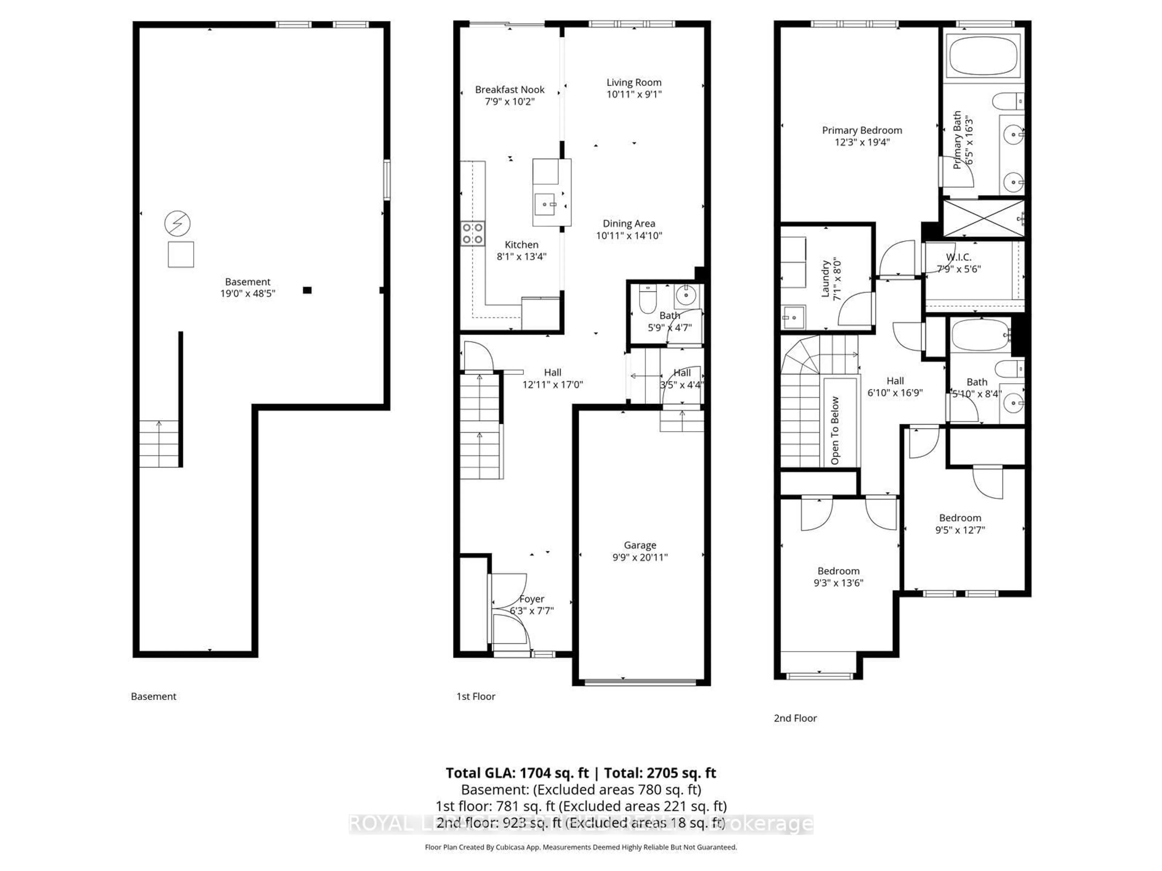 Floor plan for 71 Rimrock Cres, Whitby Ontario L1N 0E5