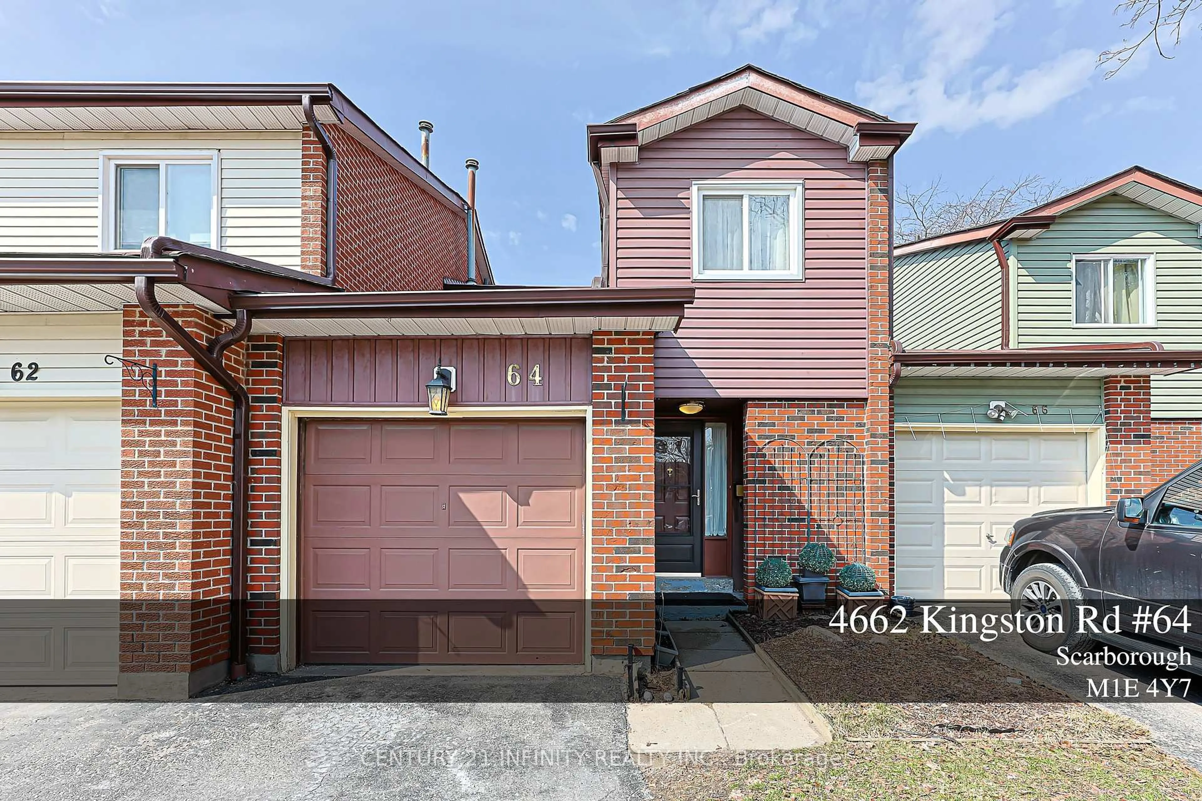 Home with brick exterior material, street for 4662 Kingston Rd #64, Toronto Ontario M1E 4Y7