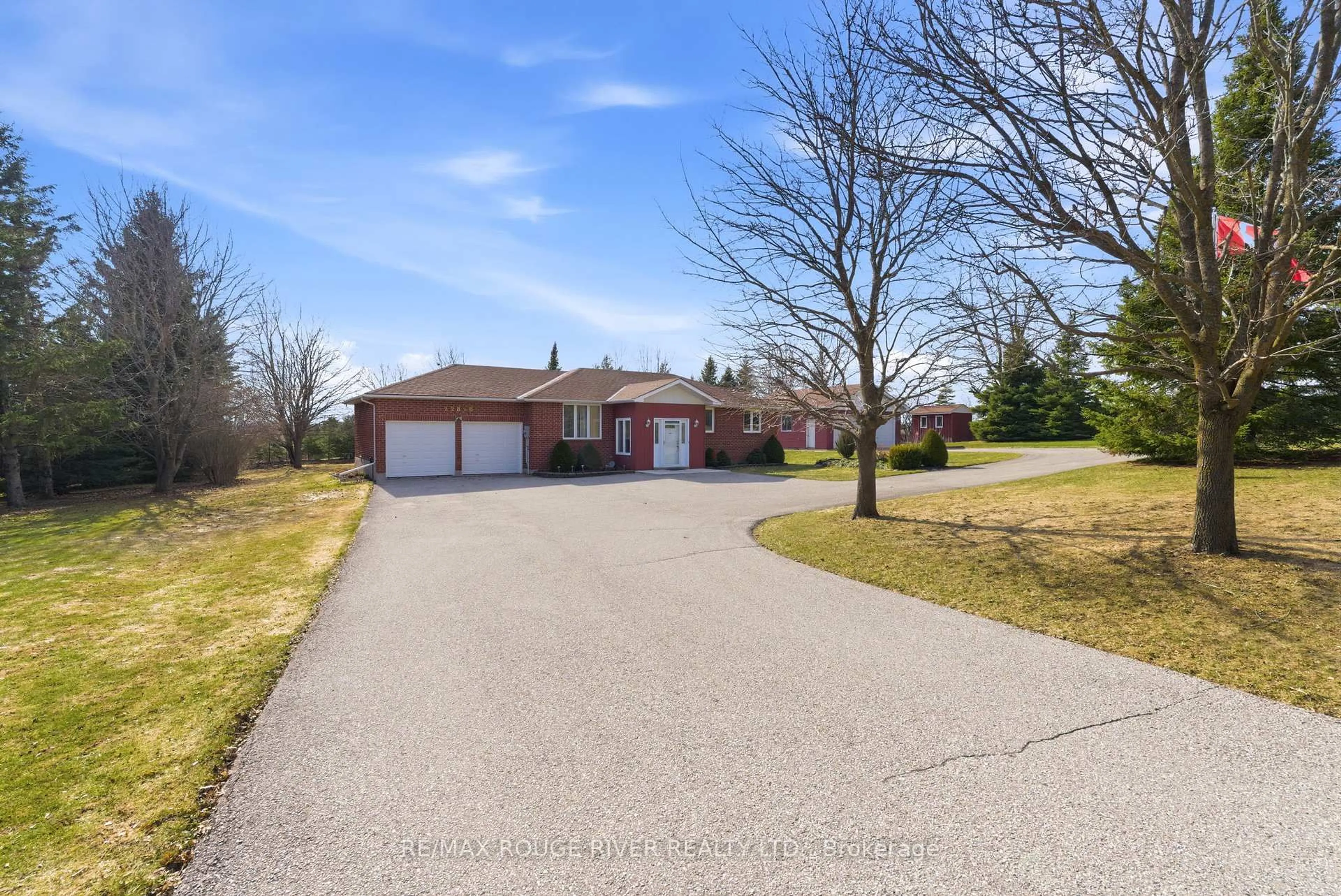 A pic from outside/outdoor area/front of a property/back of a property/a pic from drone, street for 22810 Simcoe St, Scugog Ontario L0C 1G0