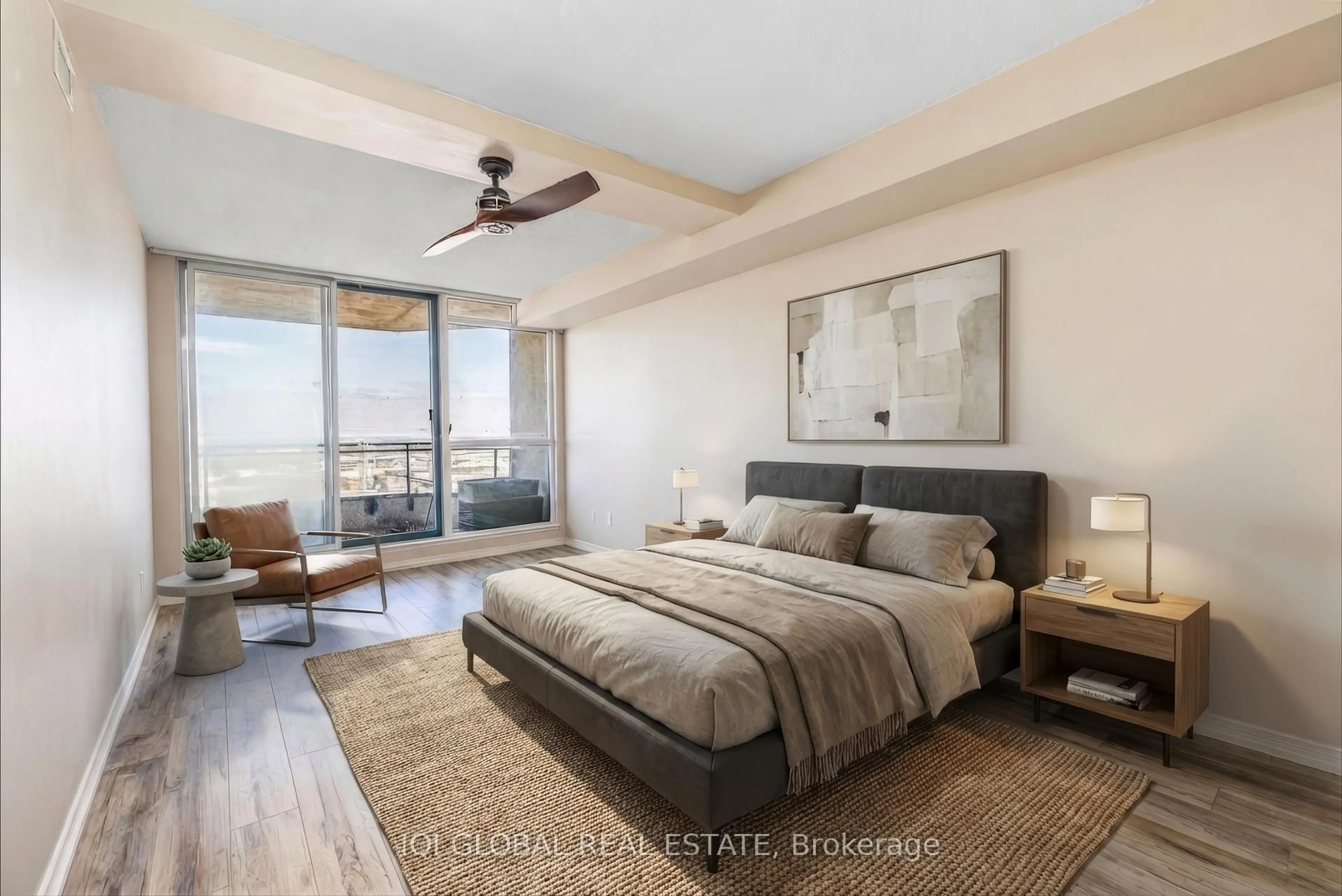 Bedroom with bed, unknown for 4725 Sheppard Ave #1908, Toronto Ontario M1S 5B2