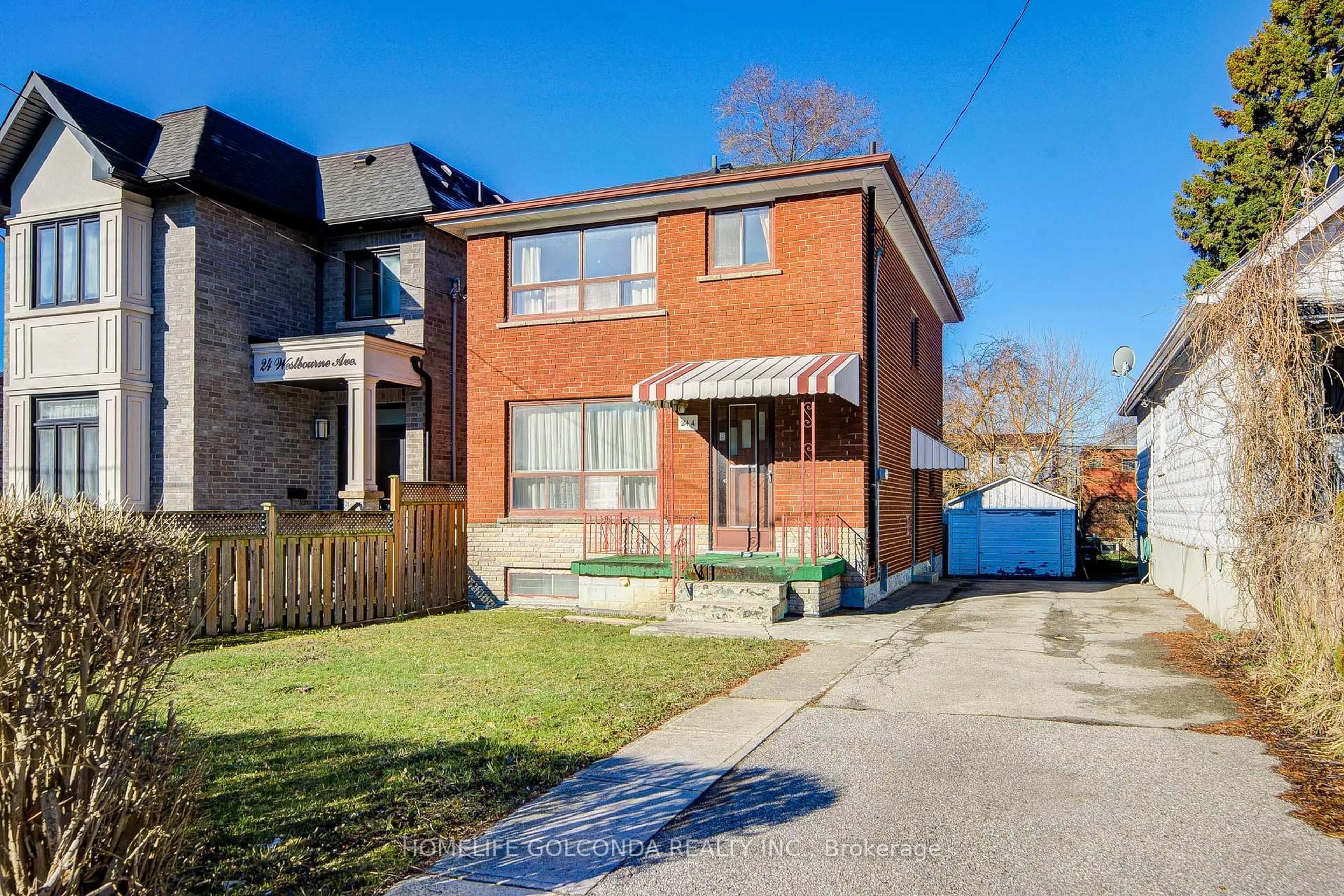 Home with brick exterior material, street for 24A Westbourne Ave, Toronto Ontario M1L 2Y2