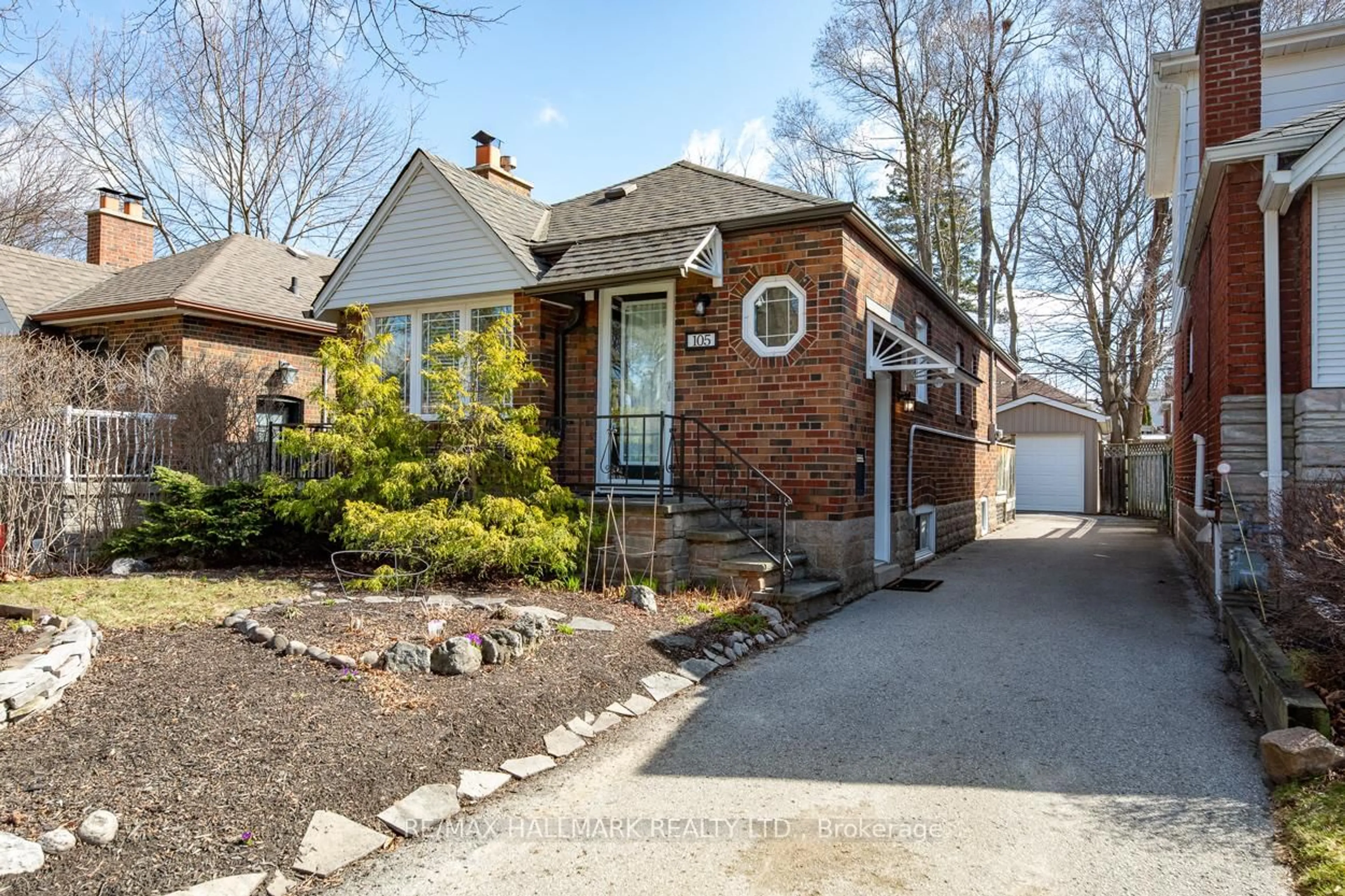 Home with brick exterior material, street for 105 Dunington Dr, Toronto Ontario M1N 3E4
