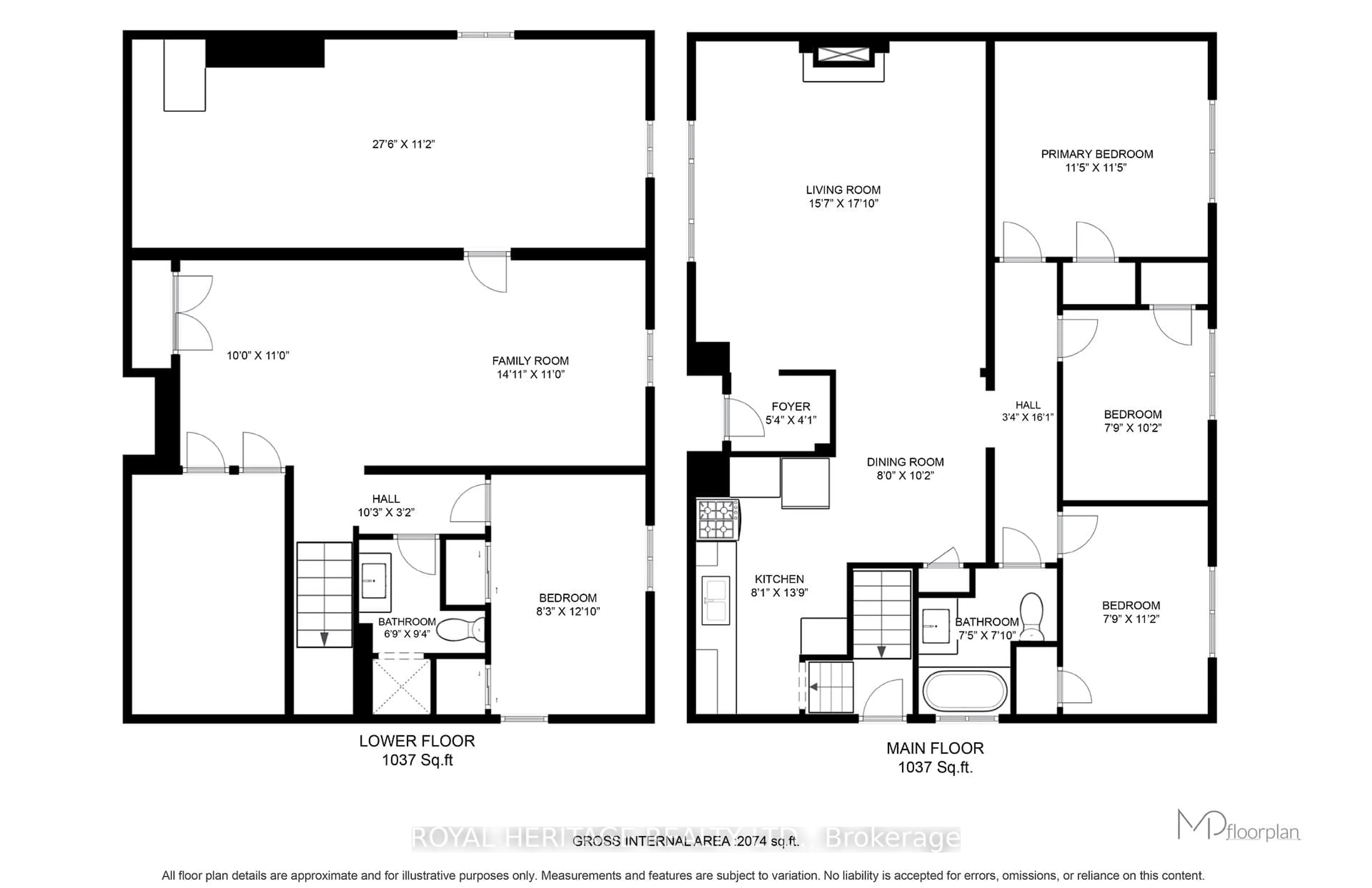 Floor plan for 45 Andrew Ave, Toronto Ontario M1M 3H1