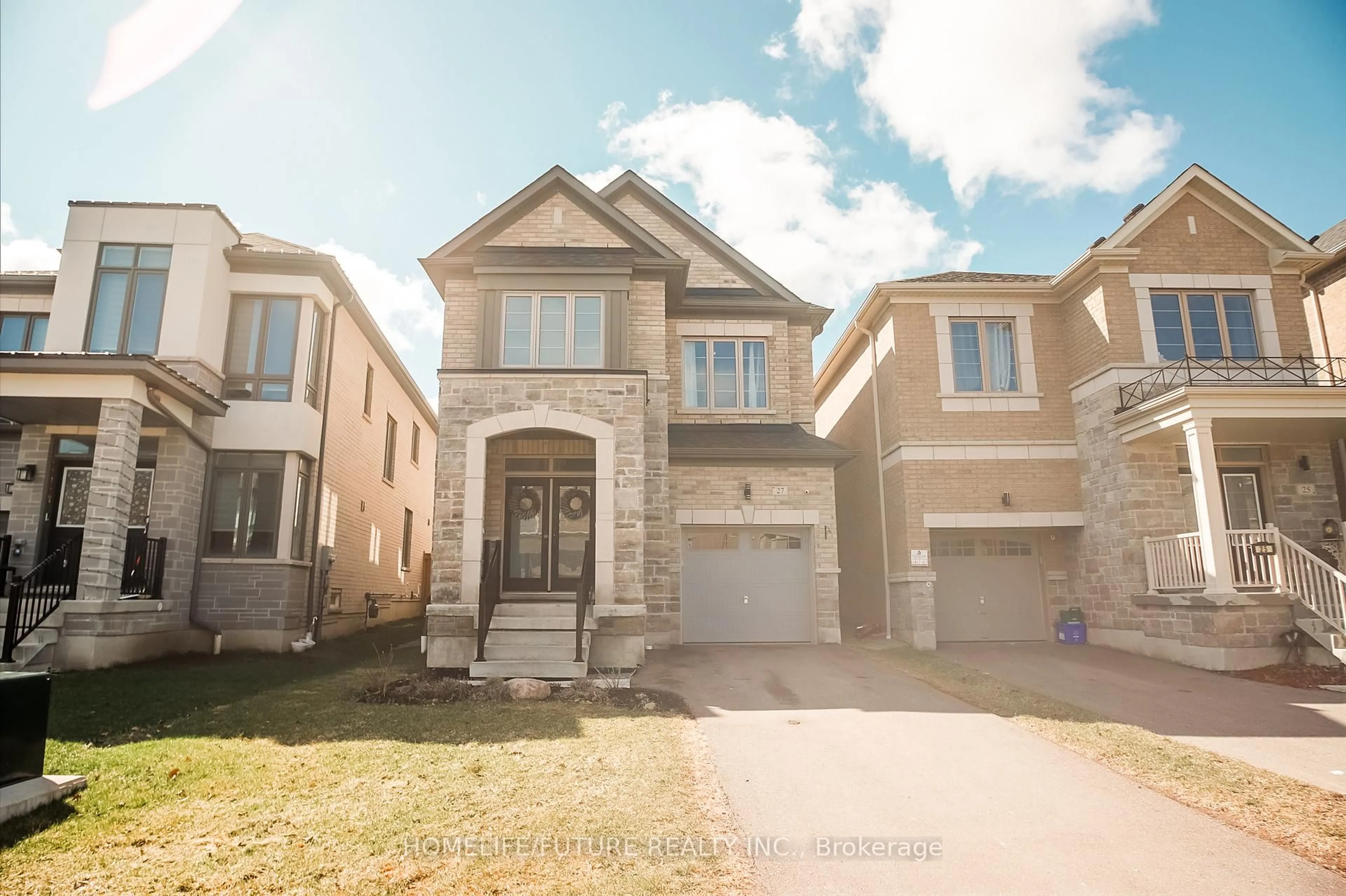 Home with brick exterior material, street for 27 Ogston Cres, Whitby Ontario L1P 0H3