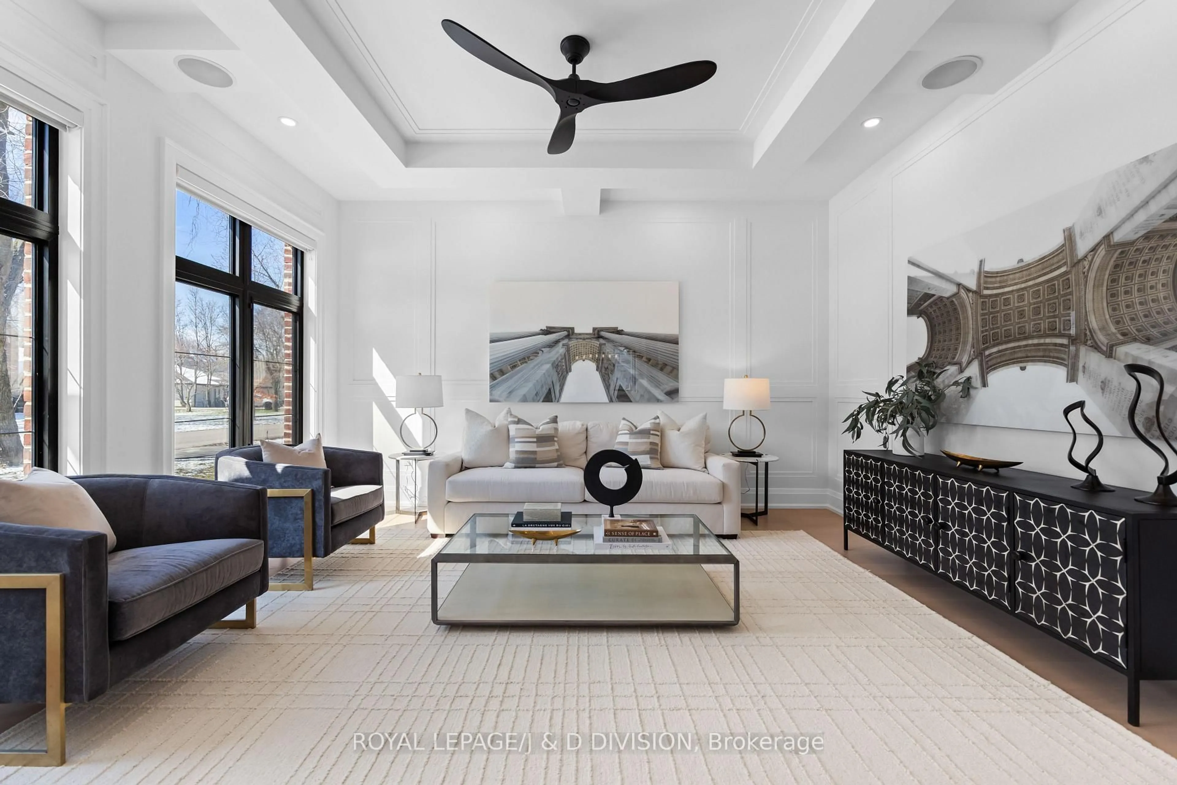 Living room with furniture, ceramic/tile floor for 4 Pine Ridge Dr, Toronto Ontario M1M 2X3