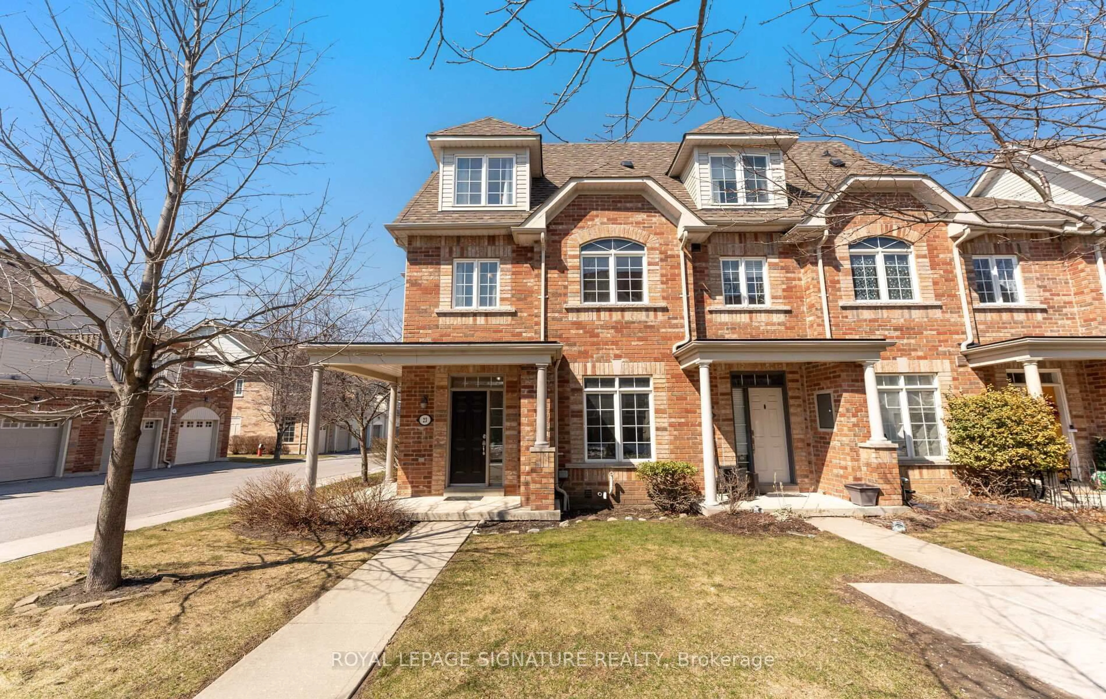 Home with brick exterior material, street for 23 Yewtree Way, Whitby Ontario L1R 0C7