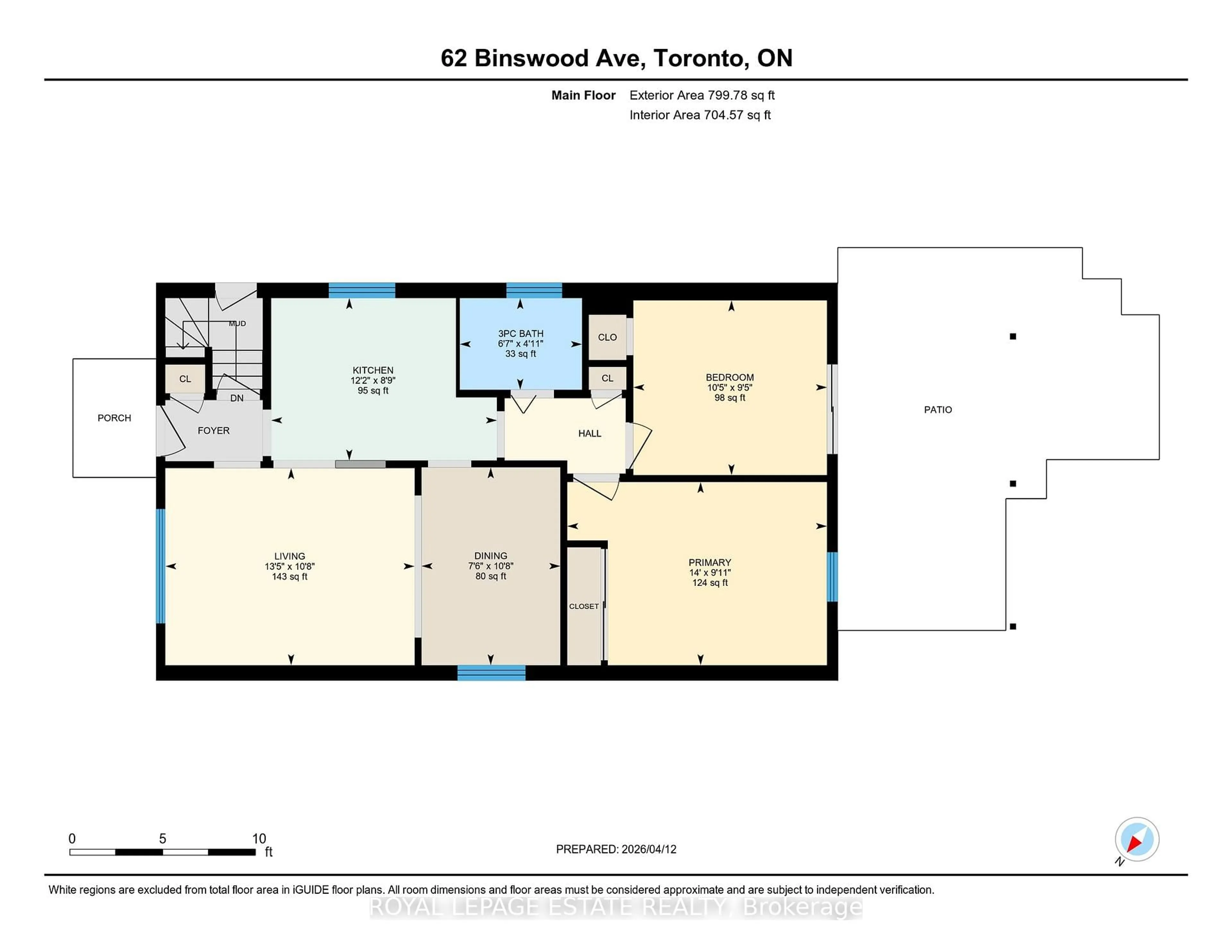 Floor plan for 62 Binswood Ave, Toronto Ontario M4C 3N7