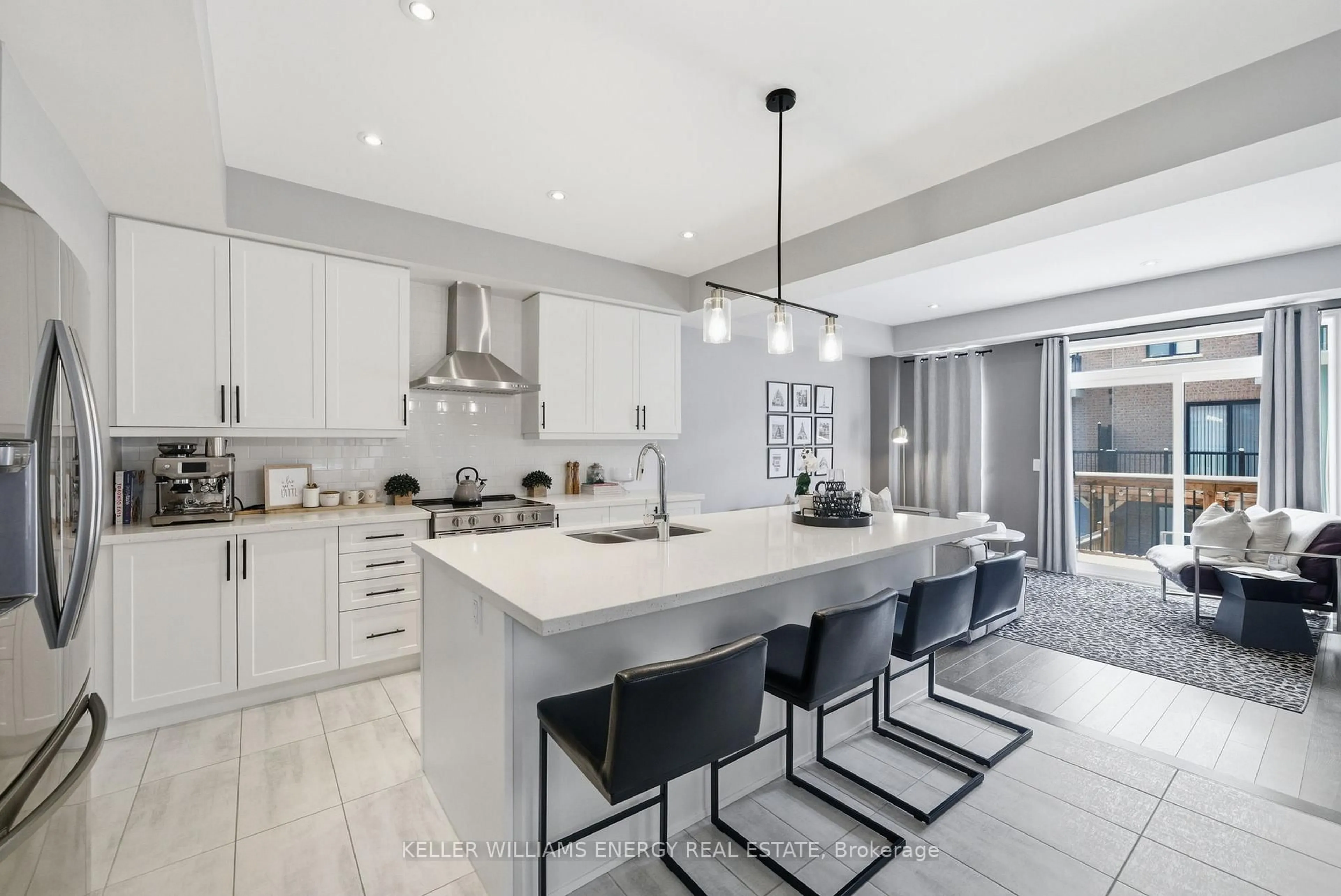 Open concept kitchen, ceramic/tile floor for 95 Dorian Dr, Whitby Ontario L1P 0C8