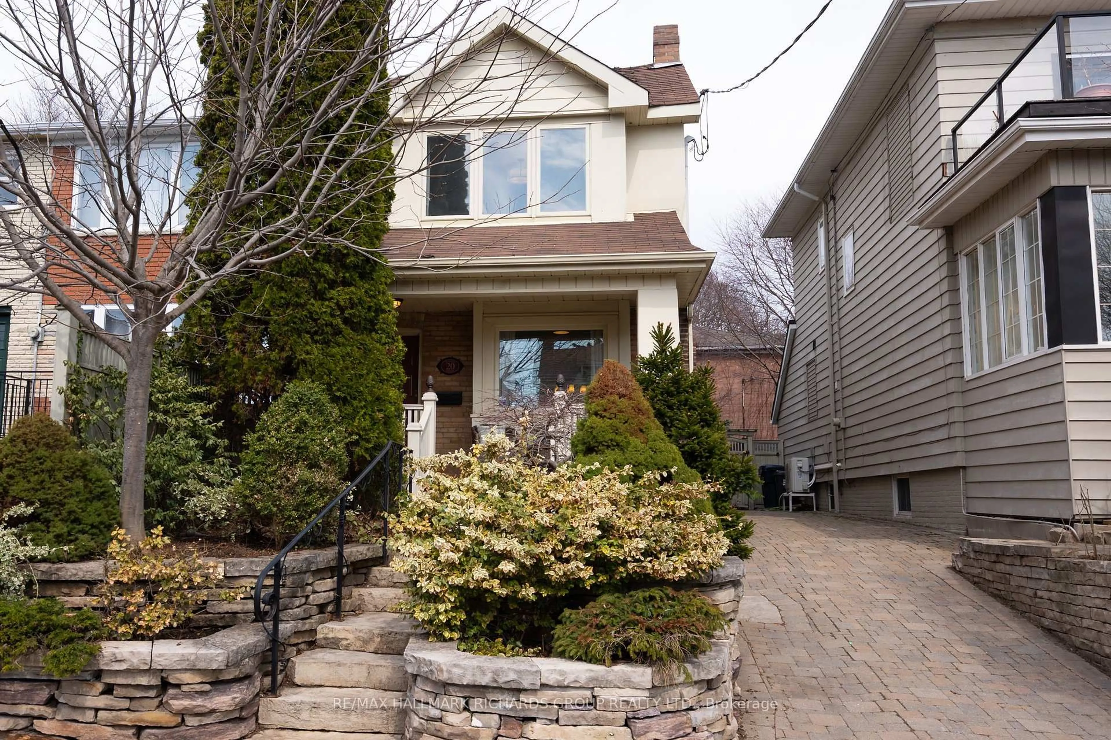 Home with brick exterior material, street for 20 Juniper Ave, Toronto Ontario M4L 1S2