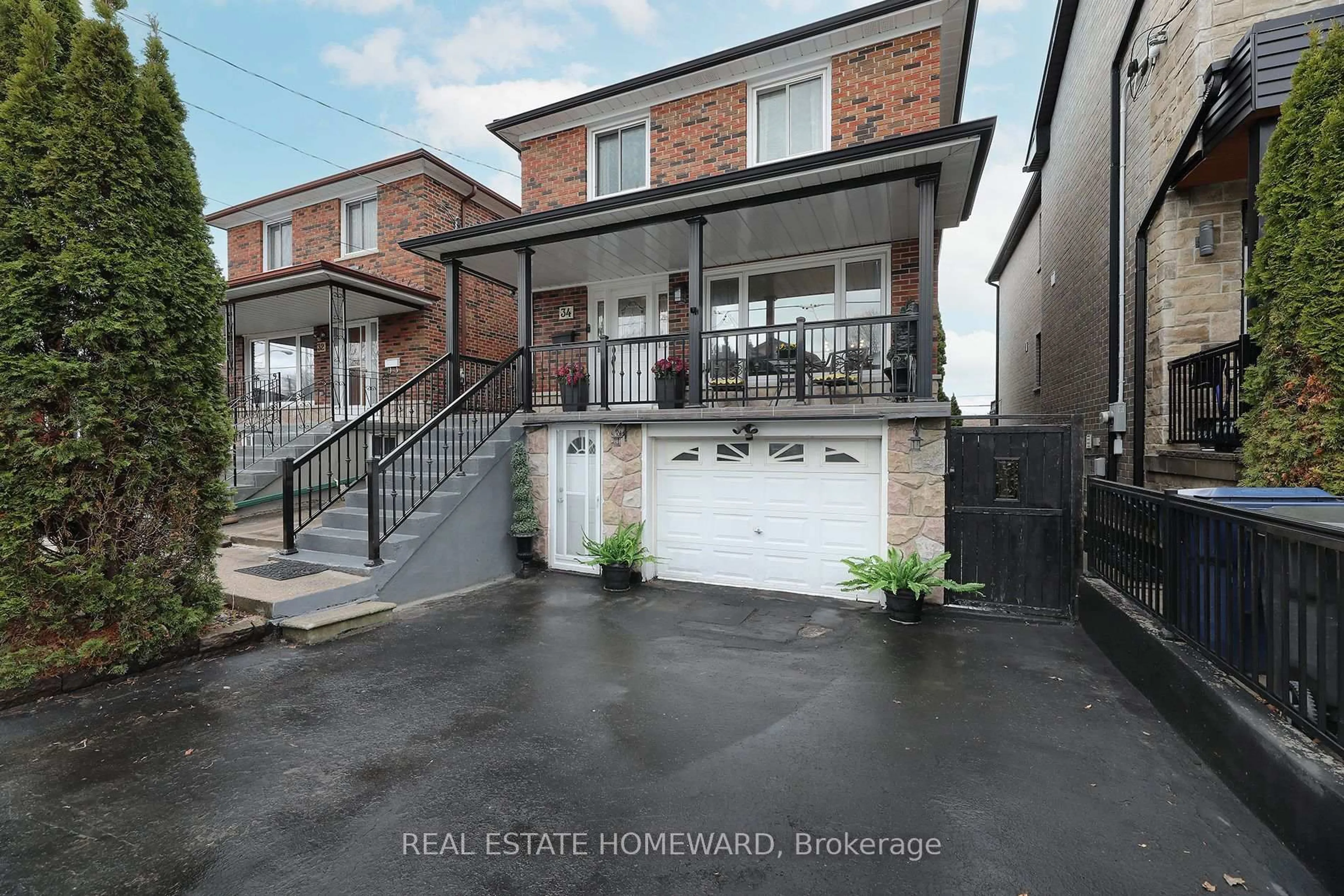 Home with brick exterior material, street for 34 Mystic Ave, Toronto Ontario M1L 4G9