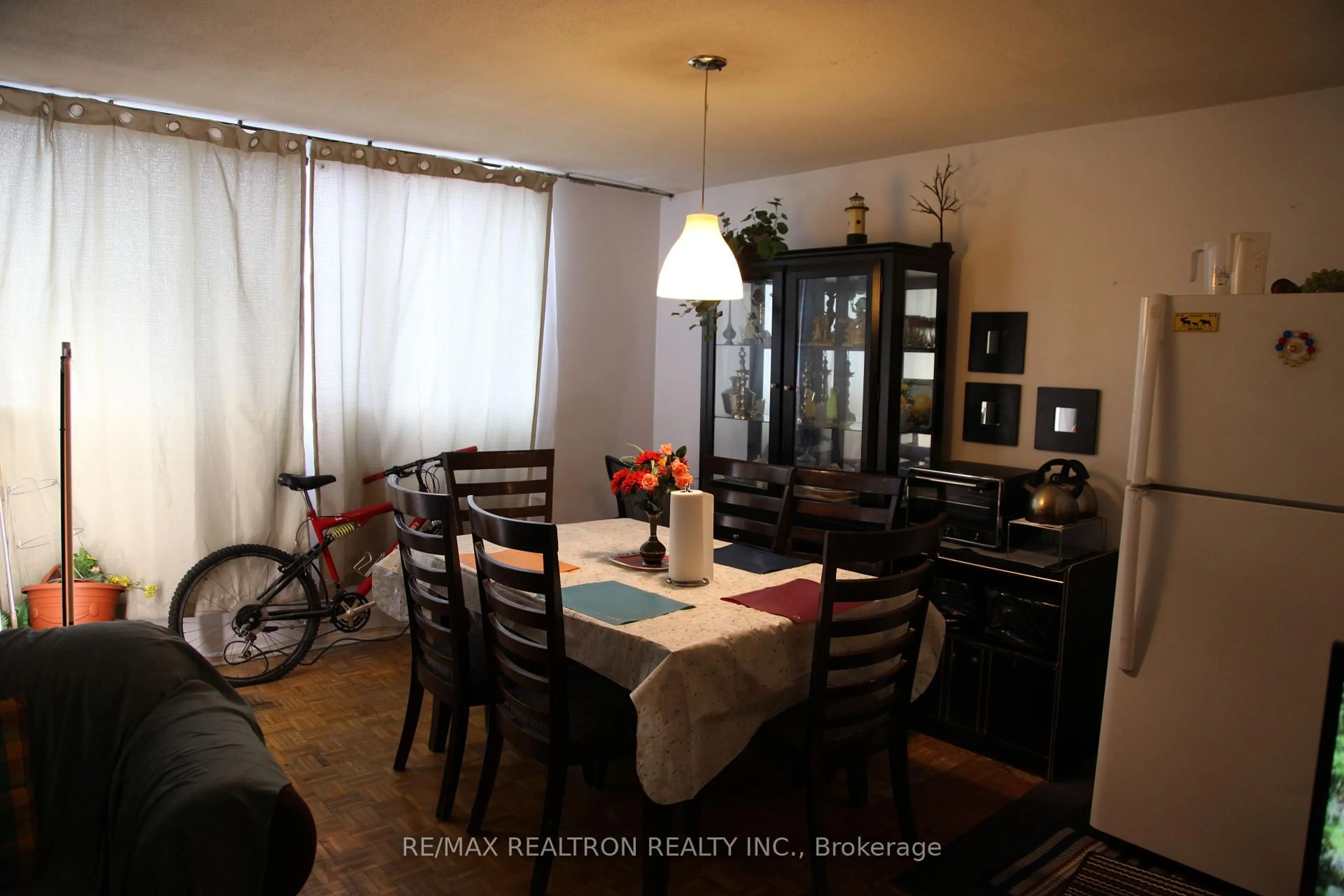 Dining room, wood/laminate floor for 3 Massey Sq #Ph06, Toronto Ontario M4C 5L5