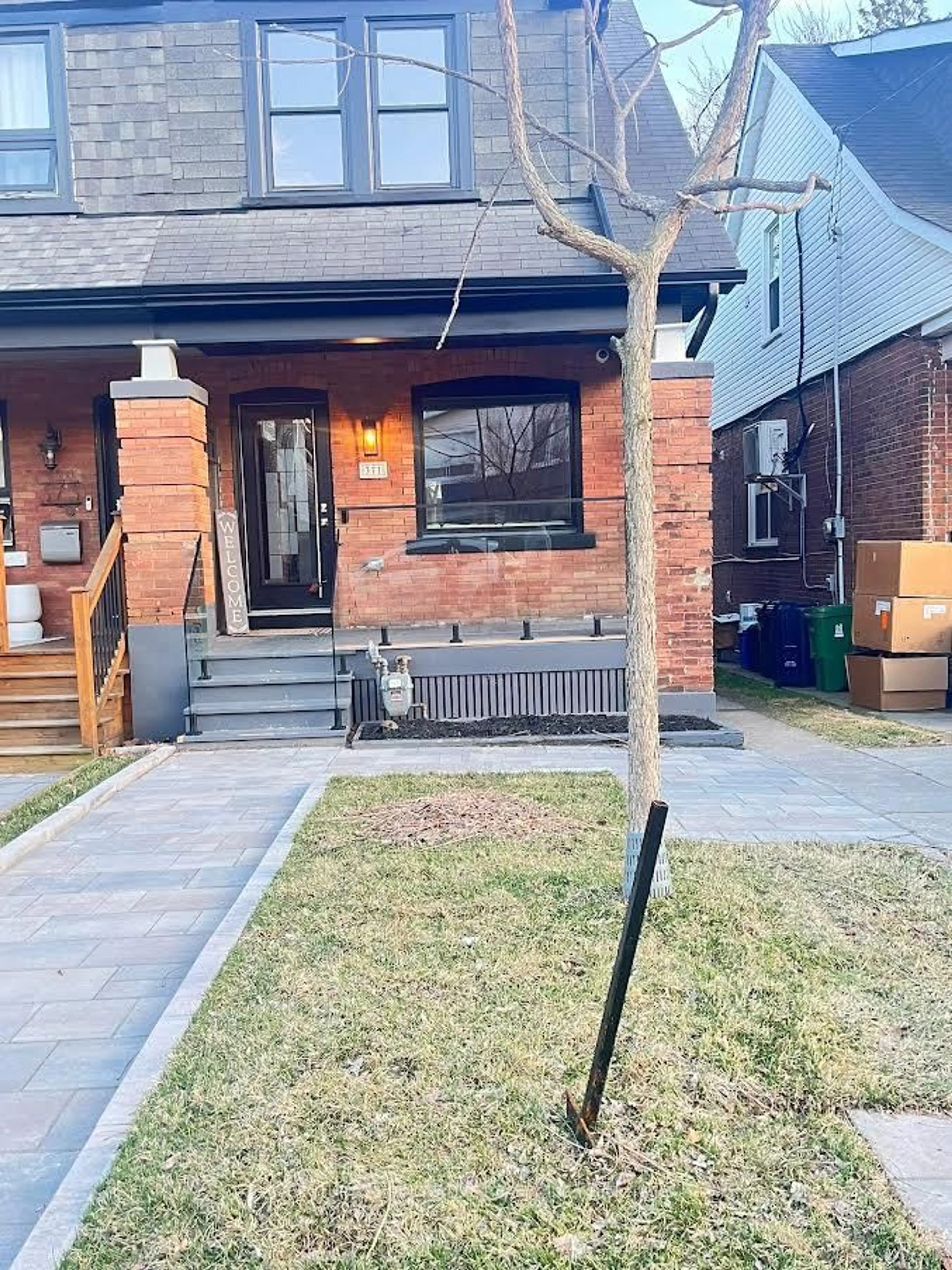 Home with brick exterior material, street for 371 Milverton Blvd, Toronto Ontario M4J 1W1