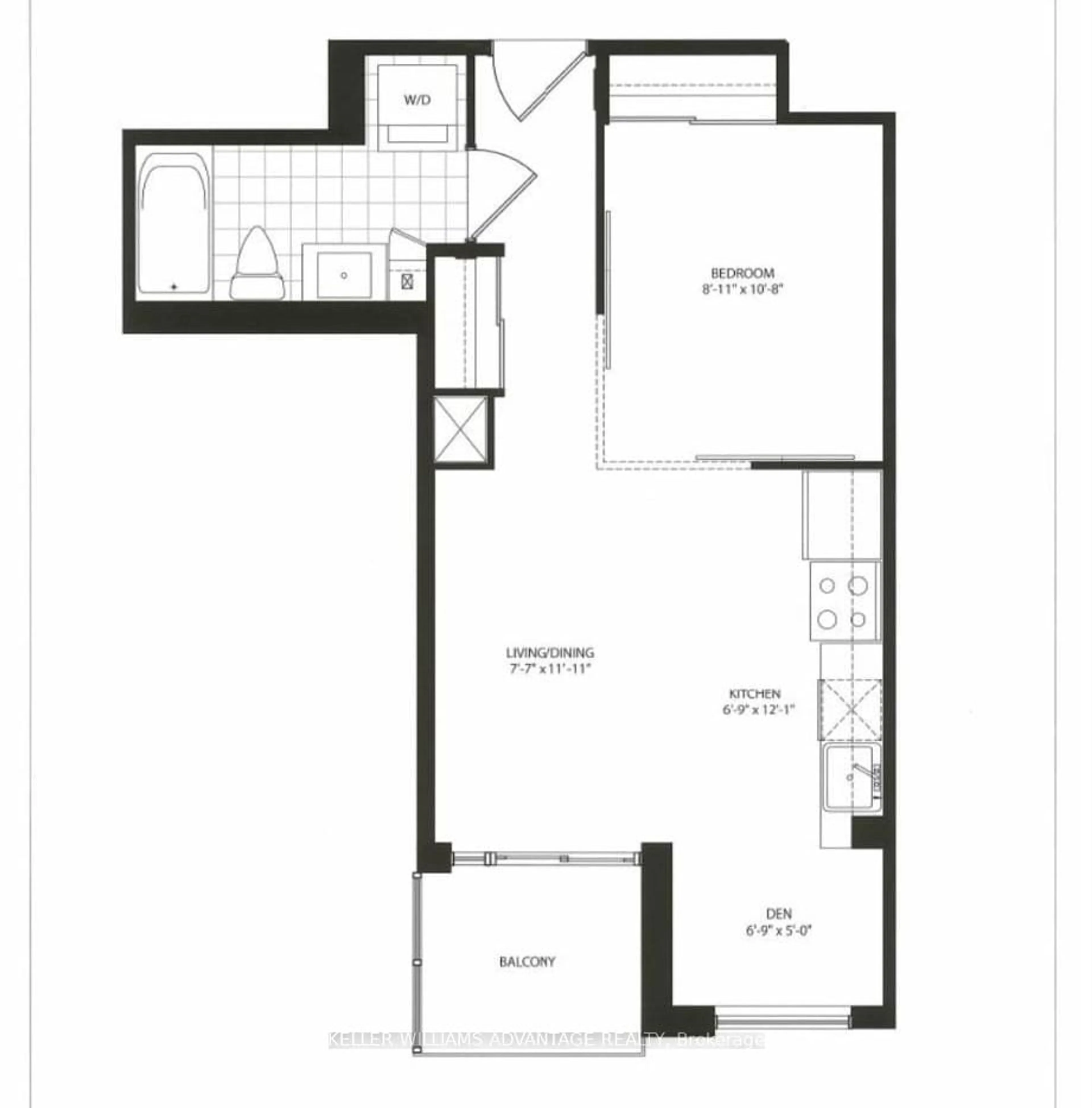 Floor plan for 20 Meadowglen Pl #728, Toronto Ontario M1G 0A9