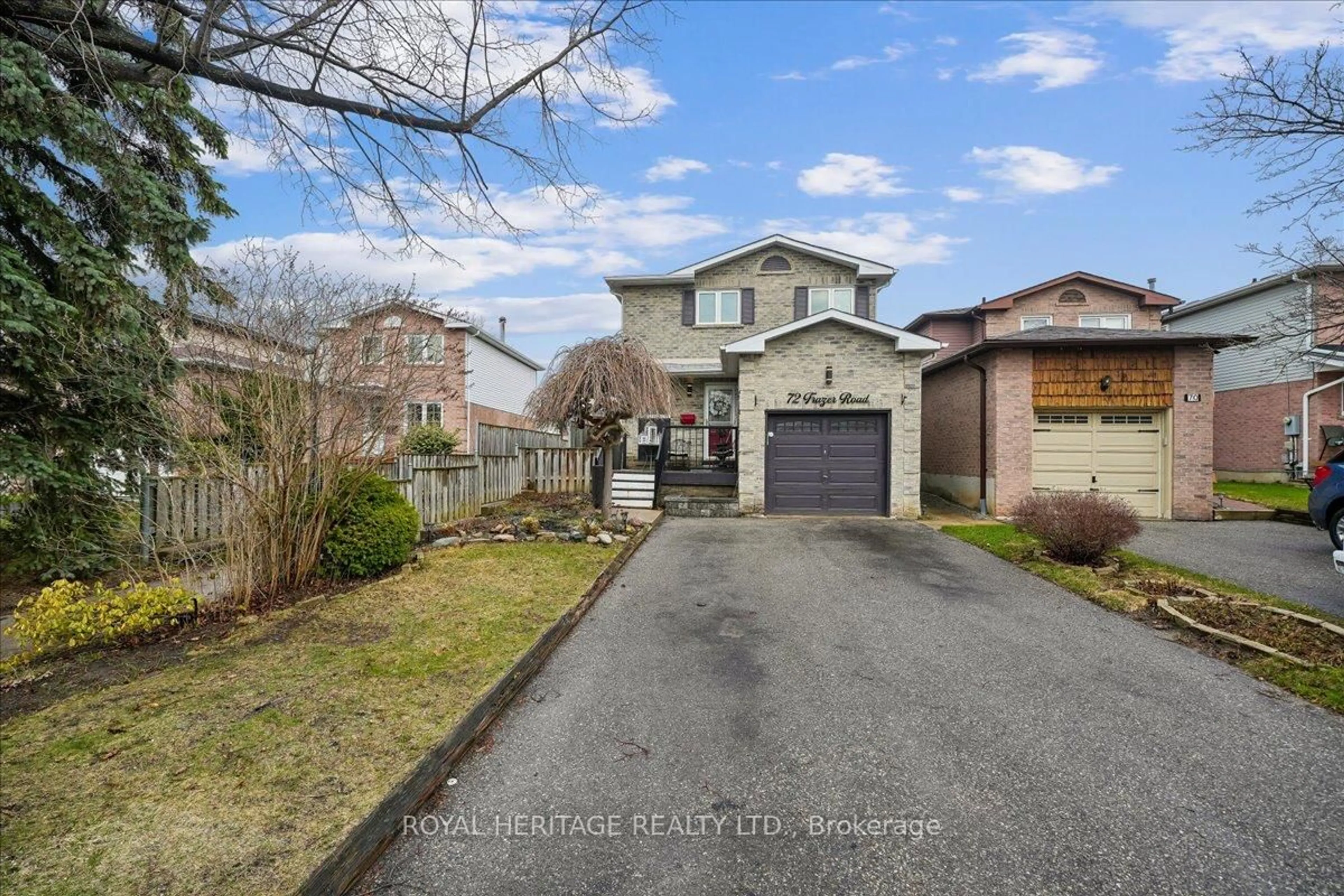 A pic from outside/outdoor area/front of a property/back of a property/a pic from drone, street for 72 Frazer Rd, Ajax Ontario L1S 4B2