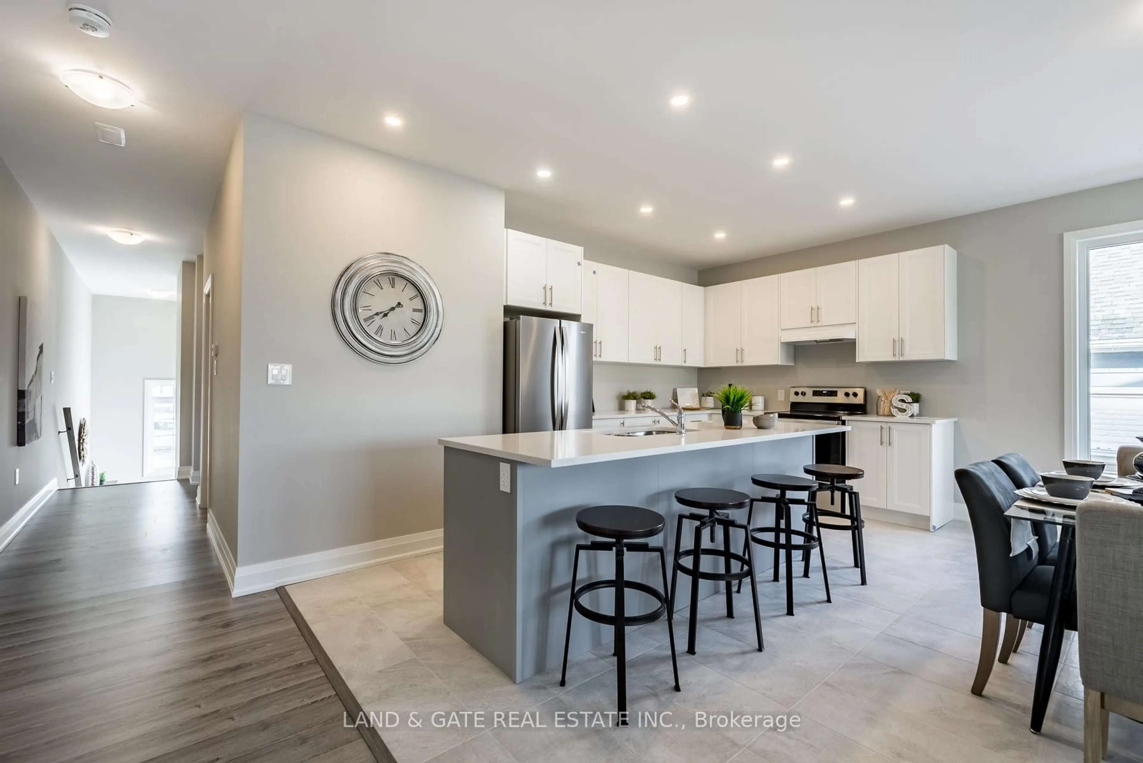 Open concept kitchen, ceramic/tile floor for 127 Gibbons St, Oshawa Ontario L1J 4Y1