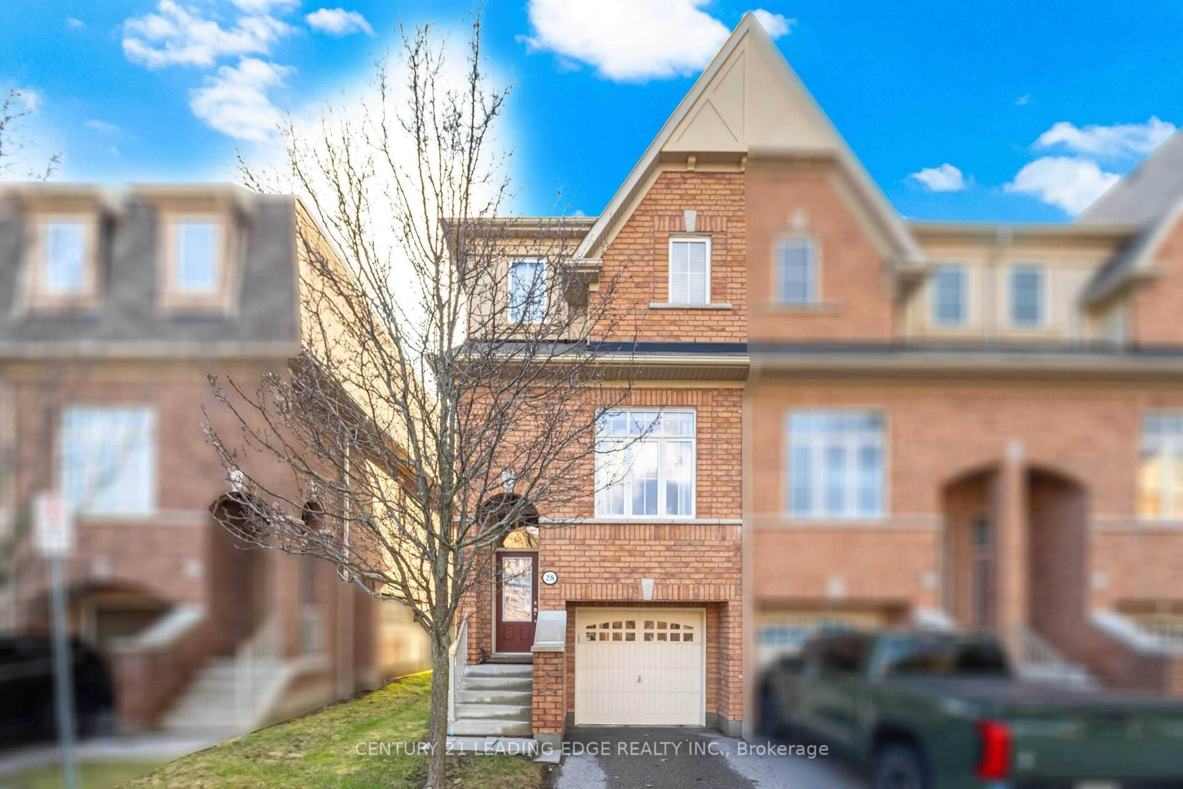 Home with brick exterior material, street for 28 Burtonbury Lane, Ajax Ontario L1Z 0C9