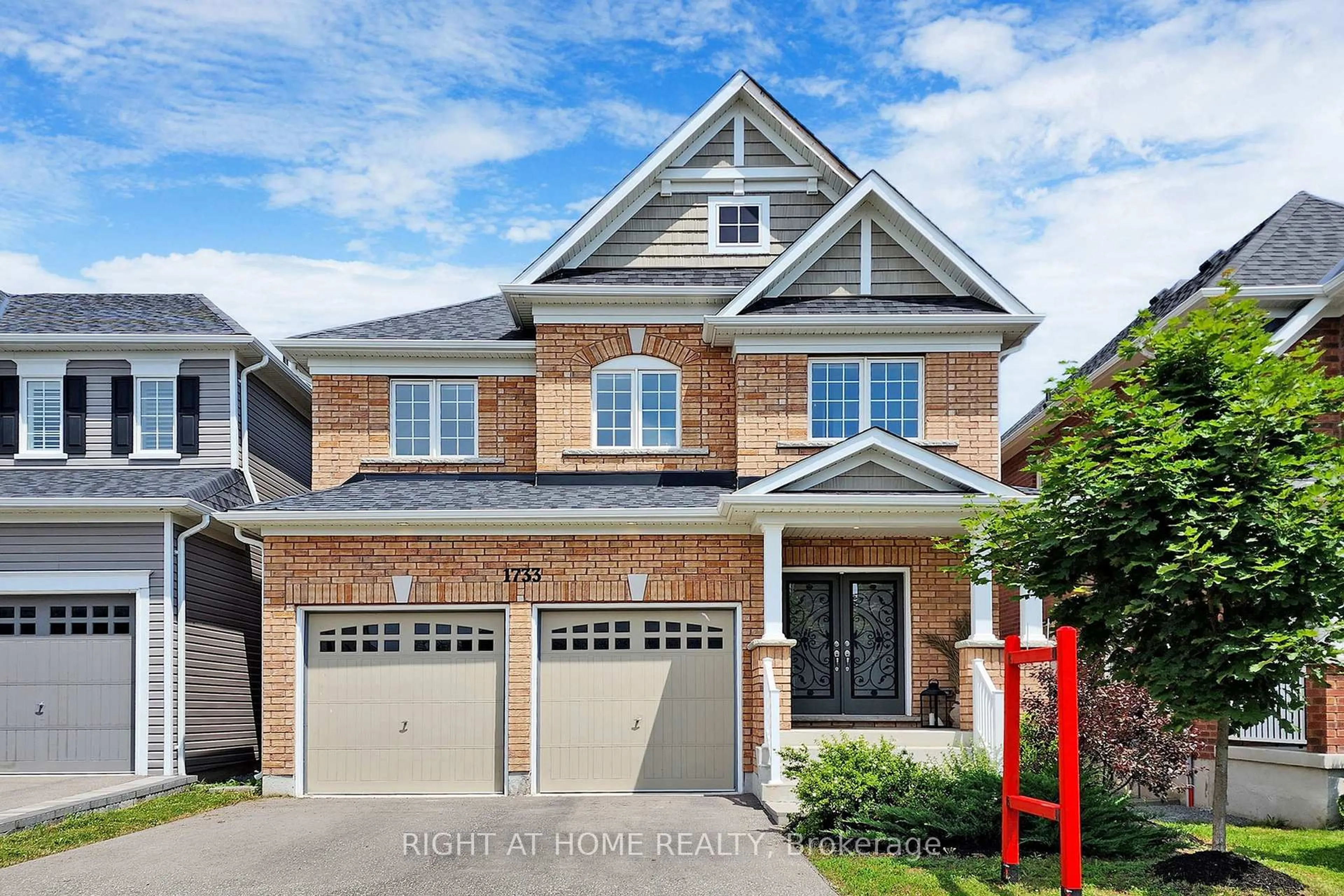 Home with brick exterior material, street for 1733 FREDERICK MASON Dr, Oshawa Ontario L1K 0X5