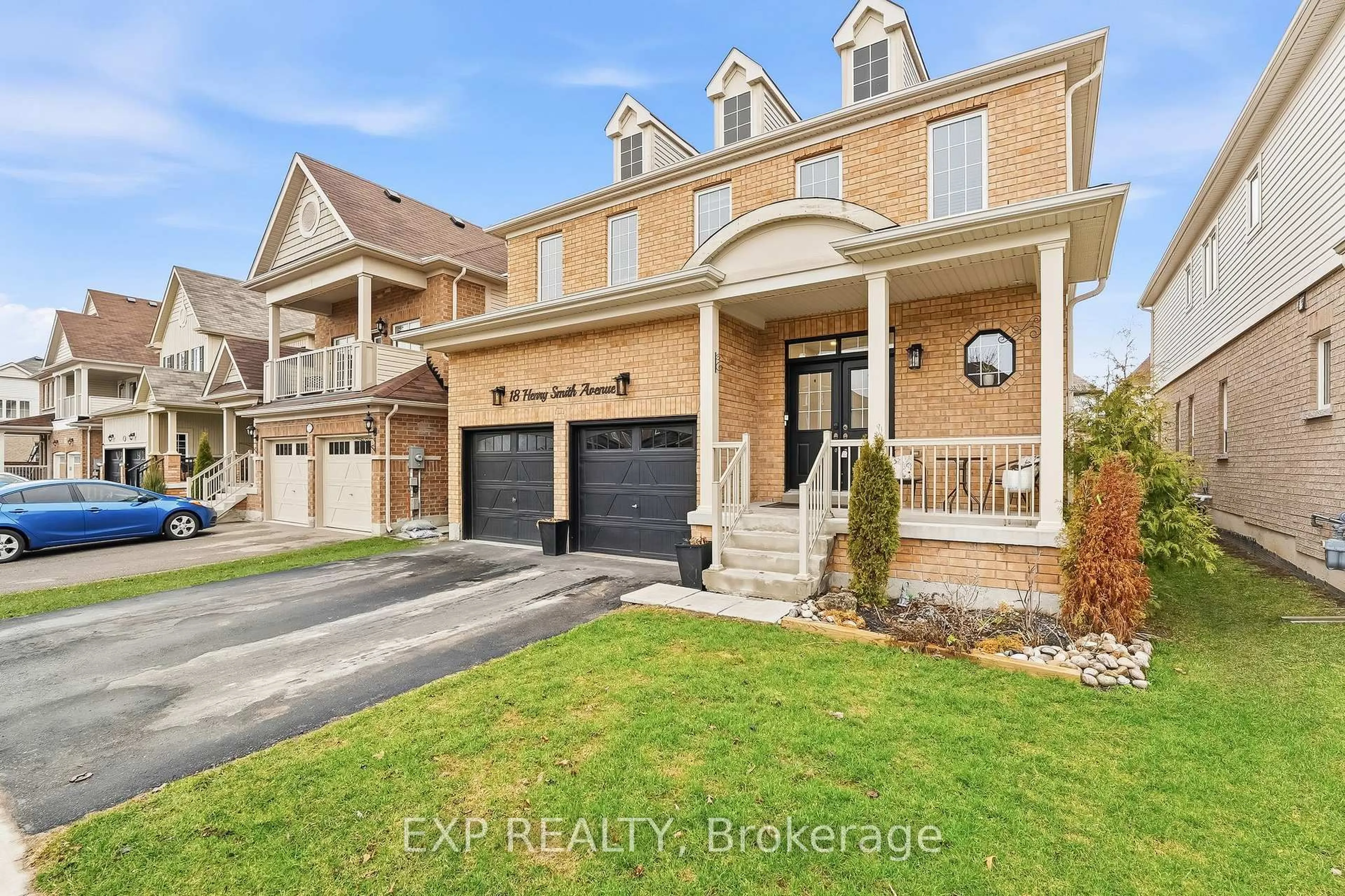 Home with brick exterior material, street for 18 Henry Smith Ave, Clarington Ontario L1C 0W2