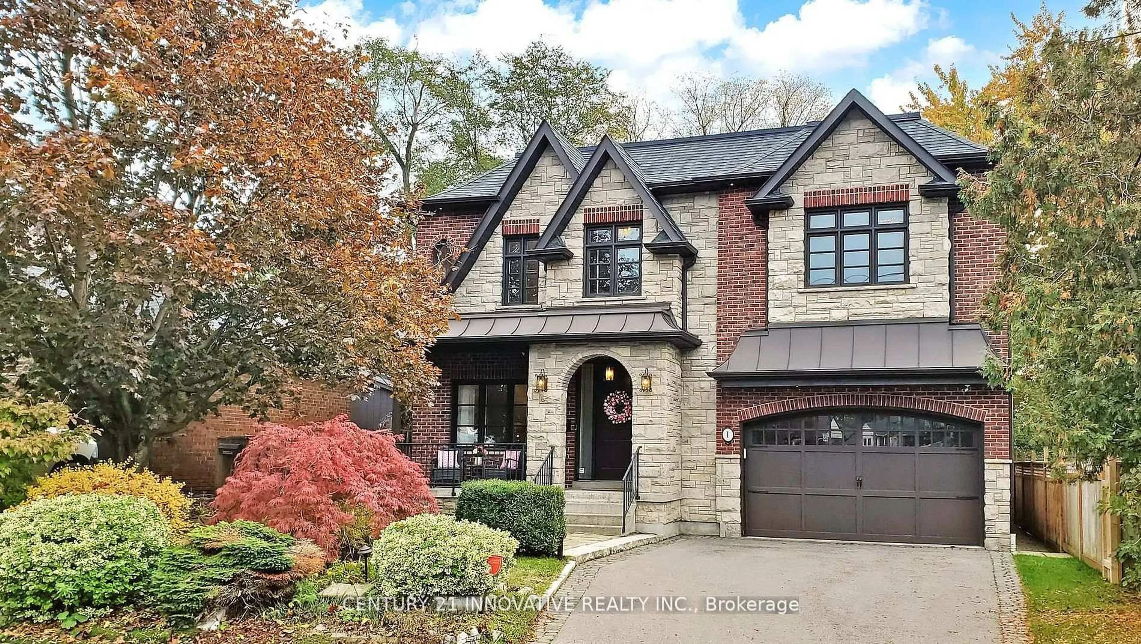 Home with brick exterior material, street for 1 Dustan Cres, Toronto Ontario M4J 4G4