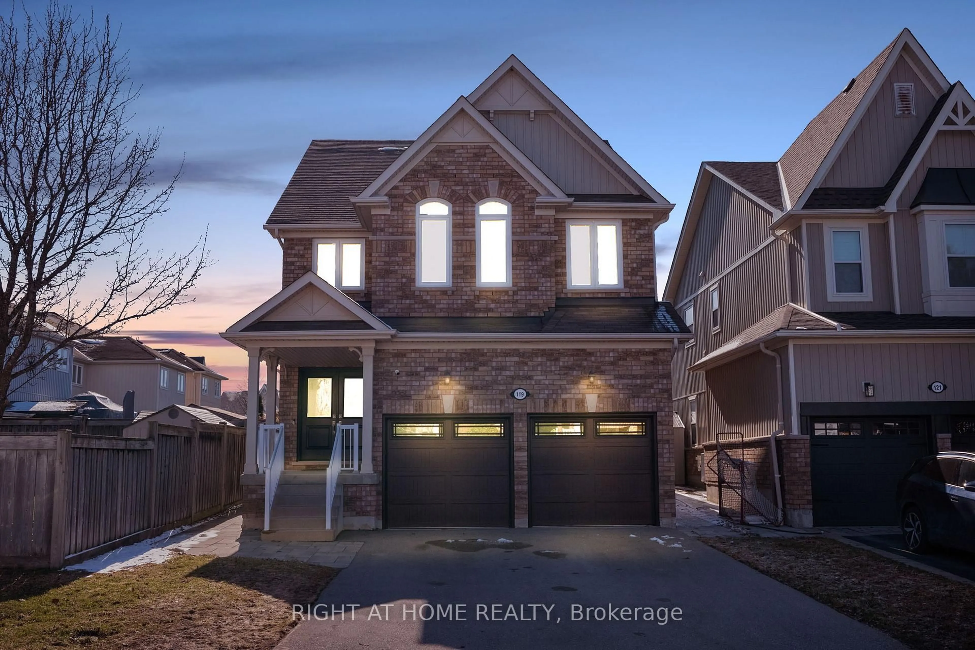 Home with brick exterior material, street for 119 Mildenhall Pl, Whitby Ontario L1M 0E4