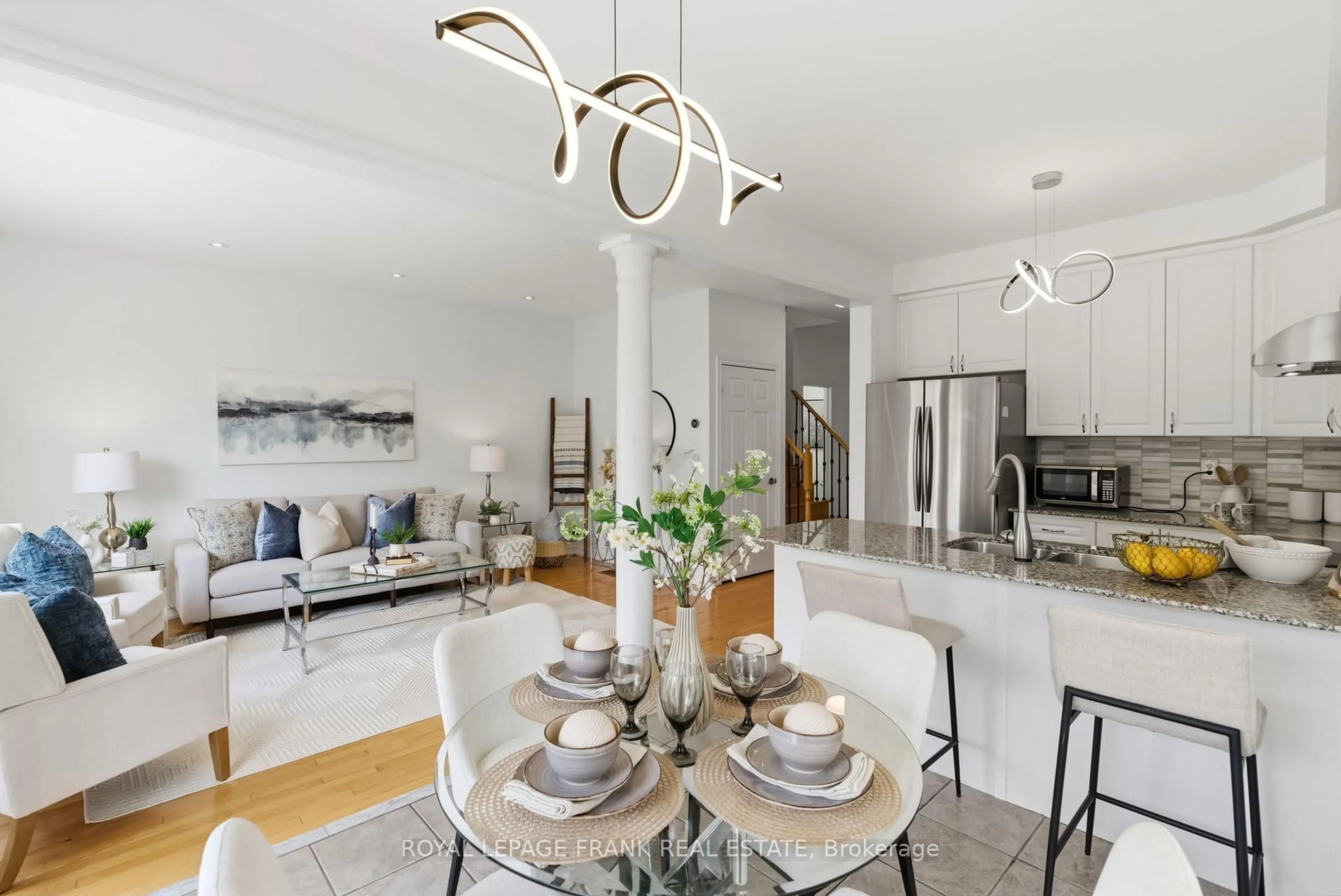 Open concept kitchen, ceramic/tile floor for 68 Forrester Dr, Clarington Ontario L1C 0K1