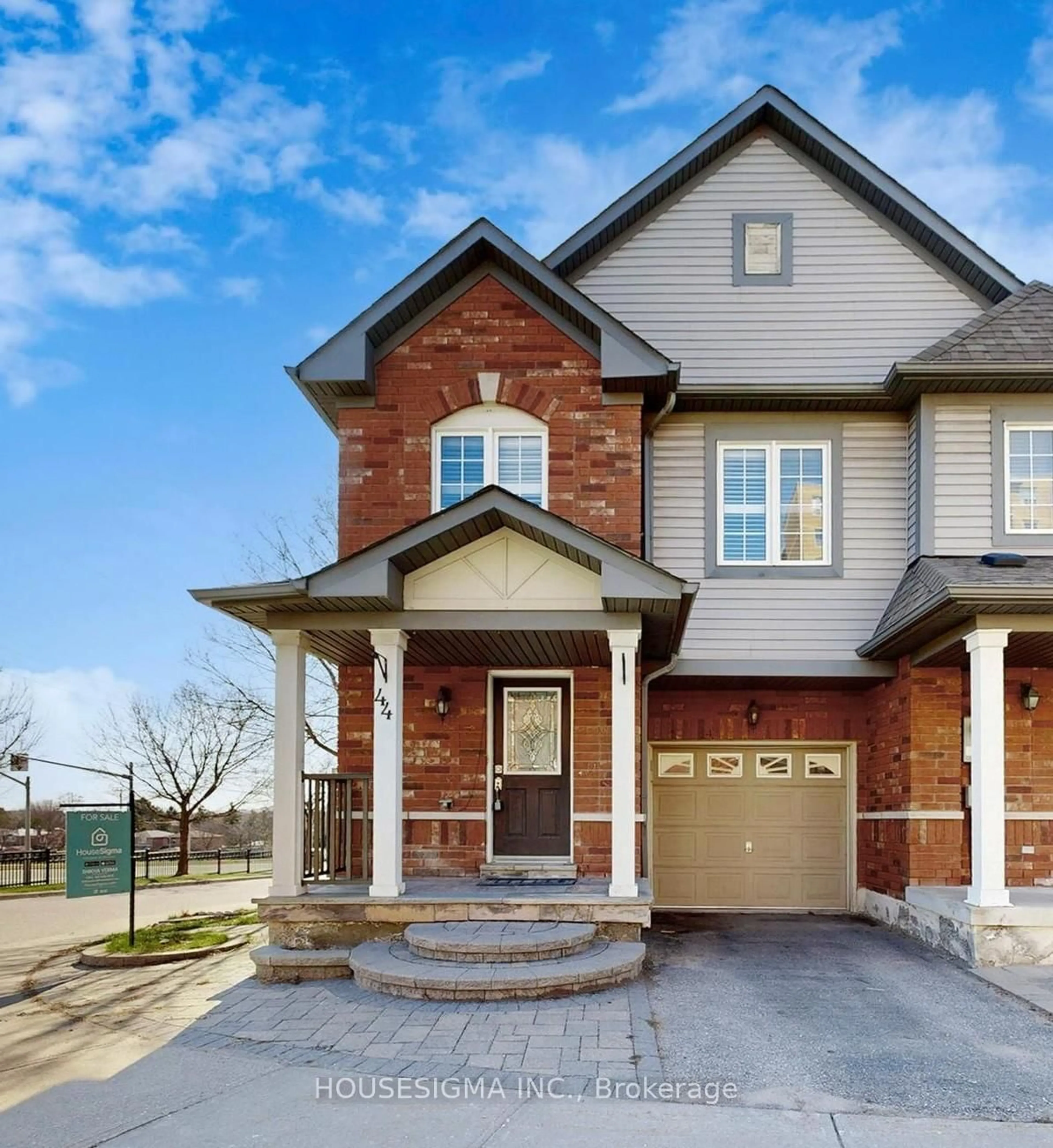 Home with brick exterior material, street for 44 Ventura Lane, Ajax Ontario L1T 0C4