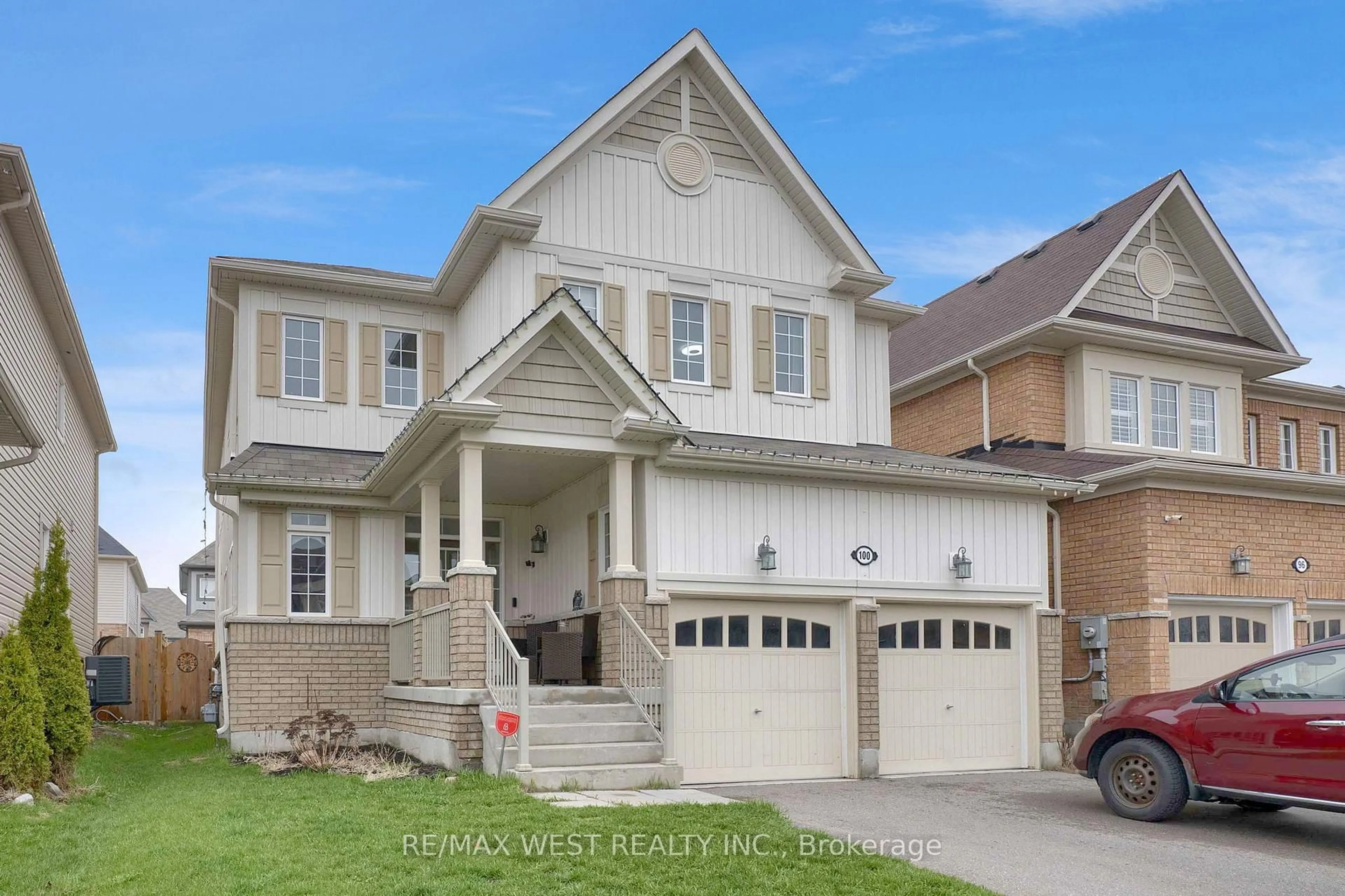 Home with brick exterior material, street for 100 Bruce Cameron Dr, Clarington Ontario L1C 0W1
