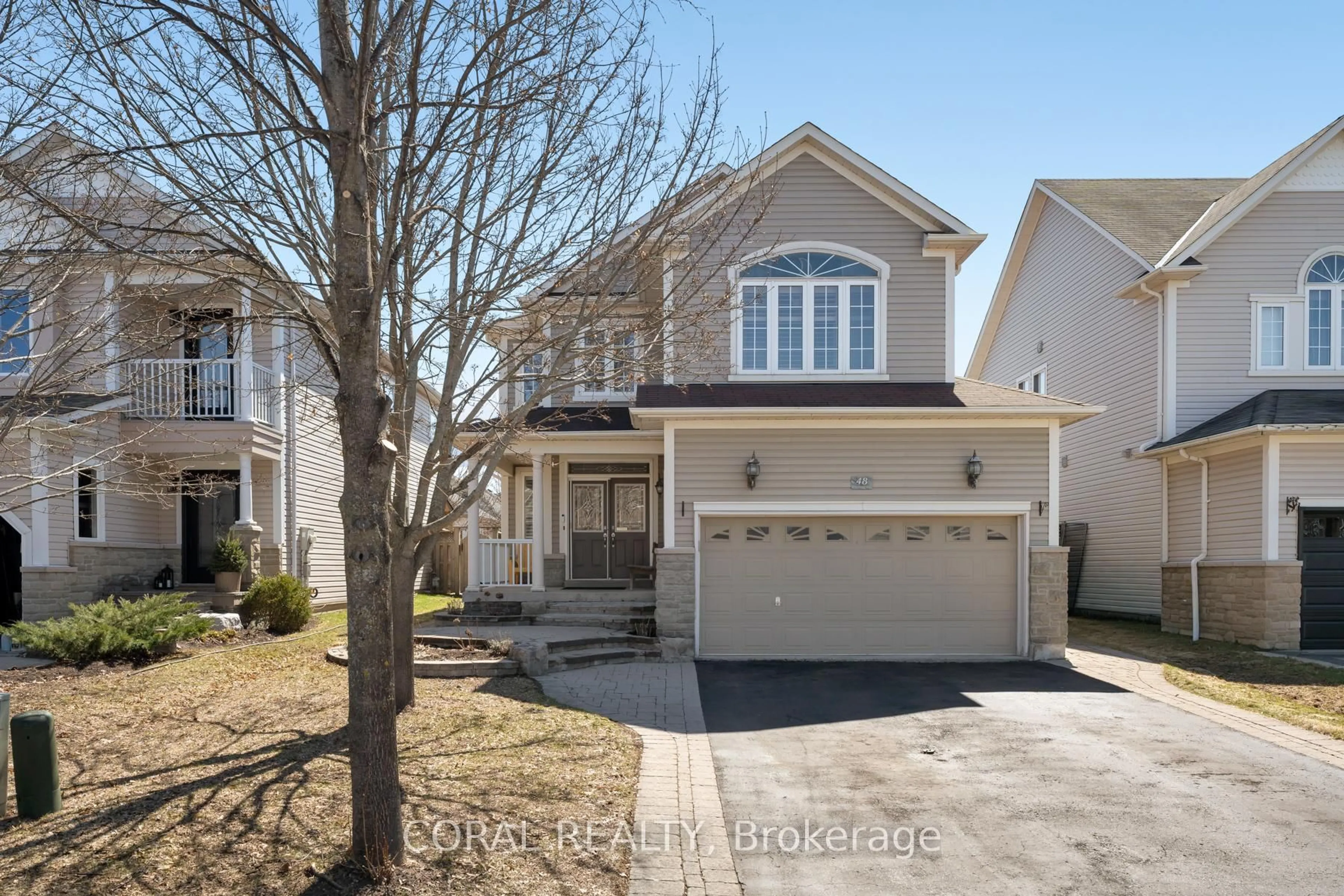 Home with vinyl exterior material, street for 48 Hawstead Cres, Whitby Ontario L1M 2M4