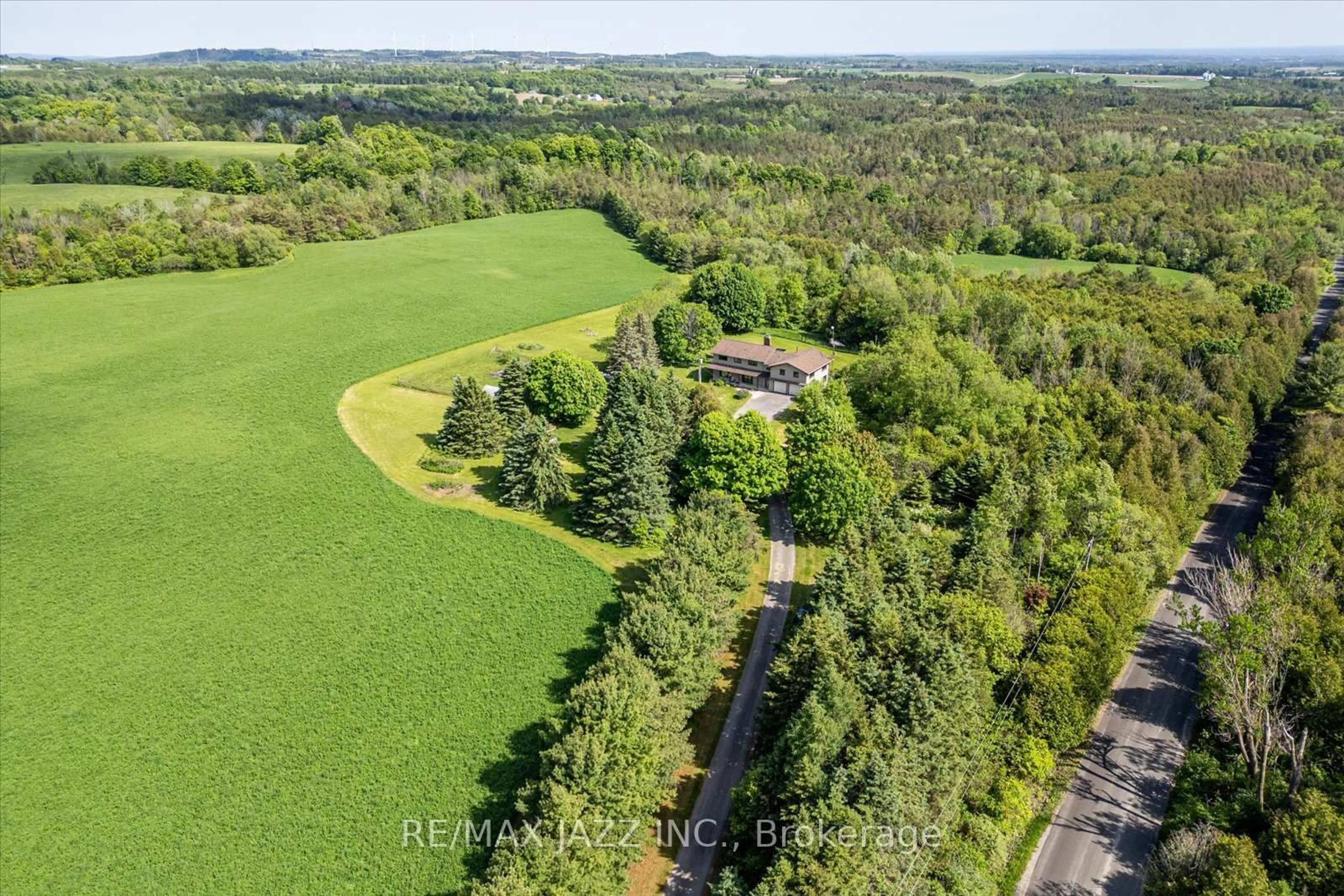 A pic from outside/outdoor area/front of a property/back of a property/a pic from drone, forest/trees view for 8733 Leskard Rd, Clarington Ontario L0B 1M0