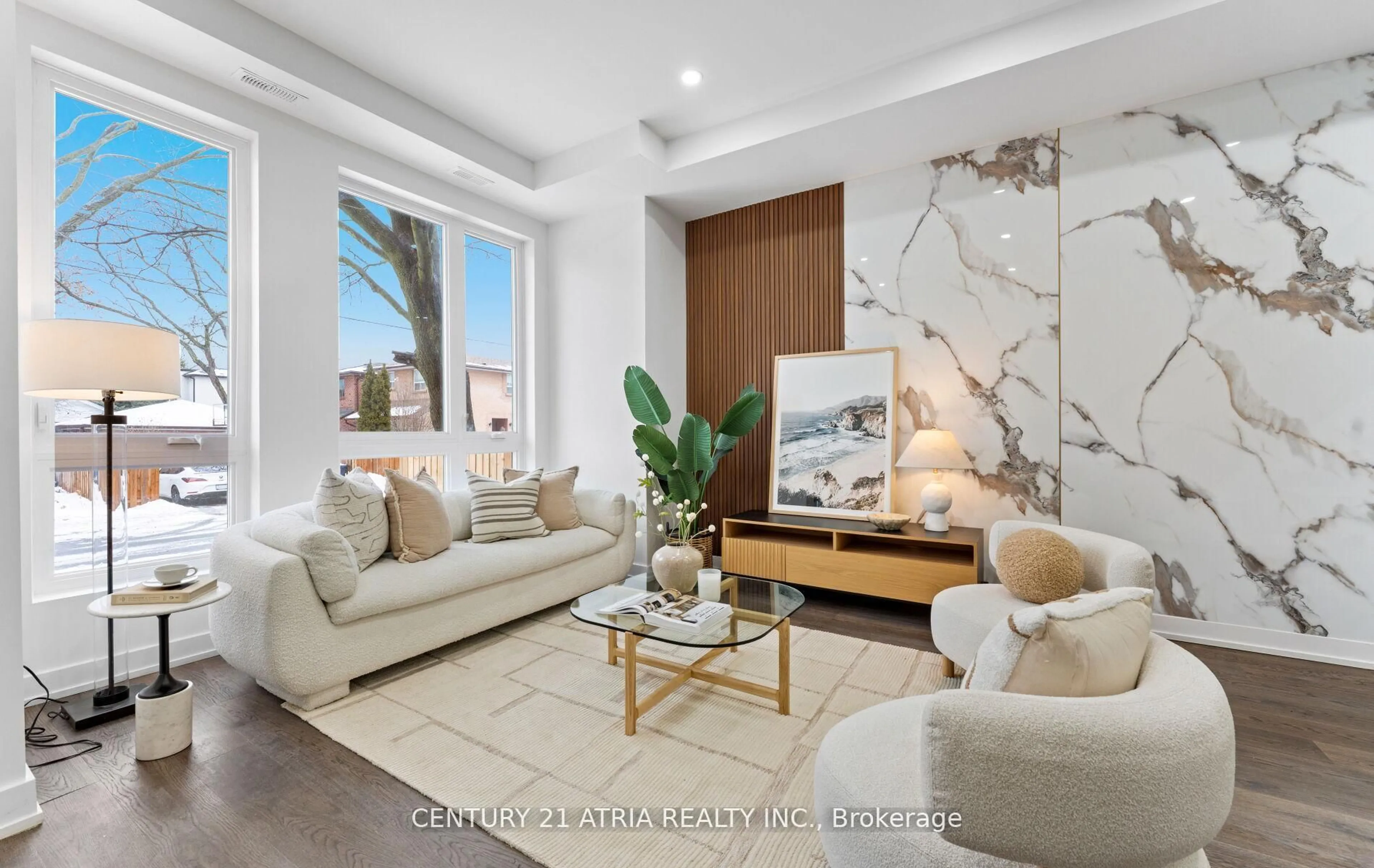 Living room with furniture, ceramic/tile floor for 65 Crewe Ave, Toronto Ontario M4C 2J2