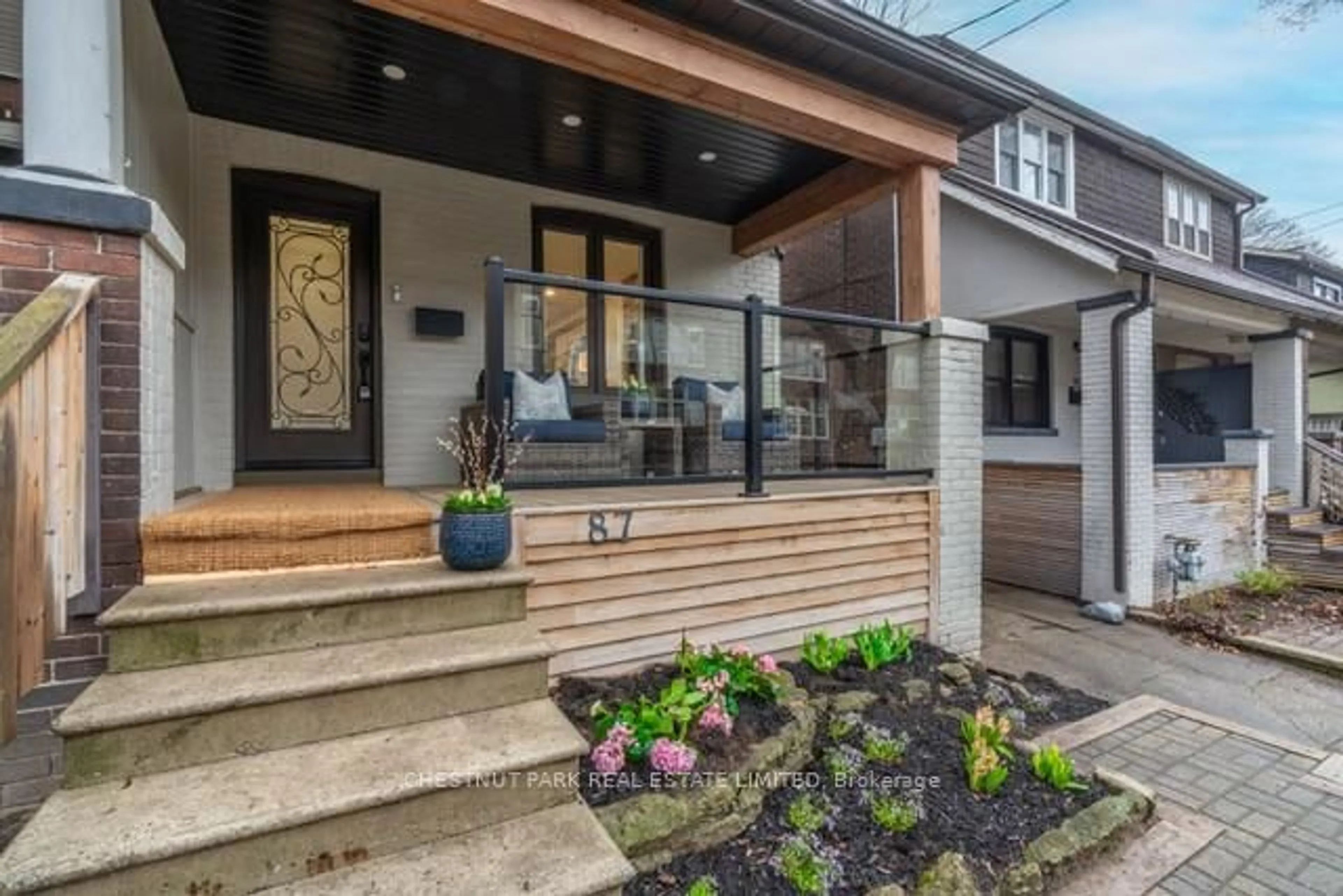 Home with brick exterior material, street for 87 Bowmore Rd, Toronto Ontario M4L 3J1