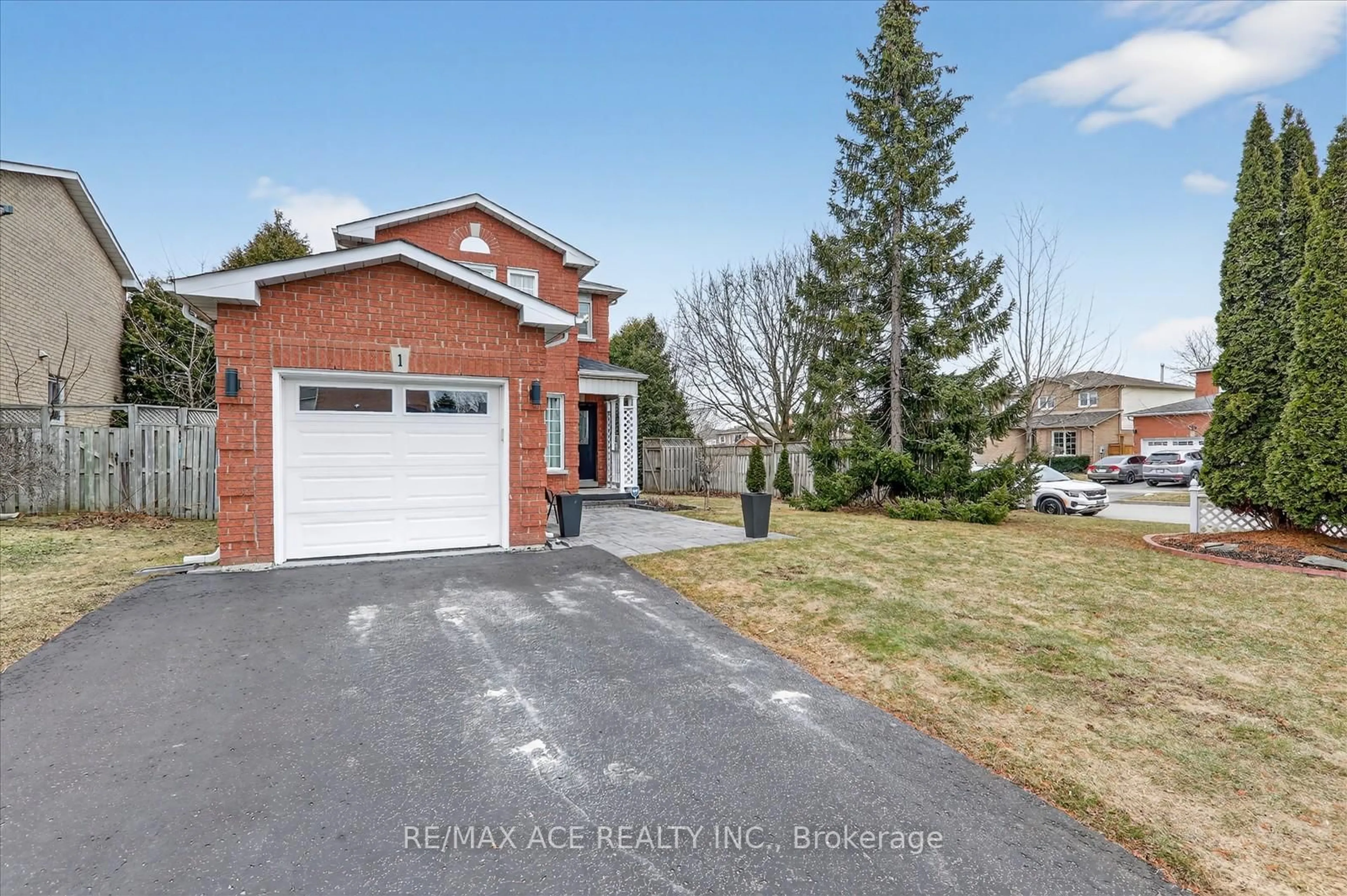 Home with brick exterior material, street for 1 Aldcroft Cres, Clarington Ontario L1C 4P2