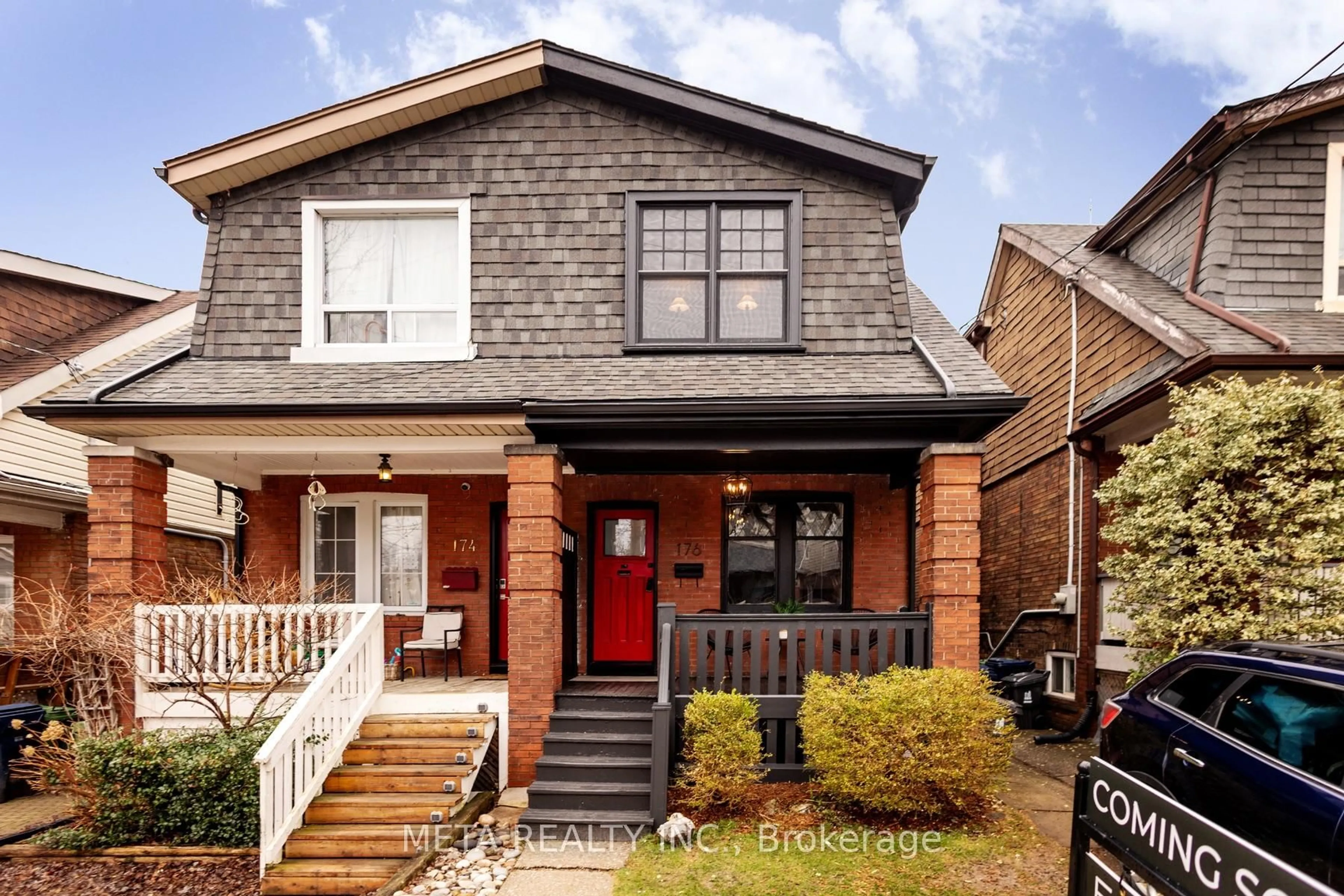 Home with brick exterior material, street for 176 Gainsborough Rd, Toronto Ontario M4L 3C4