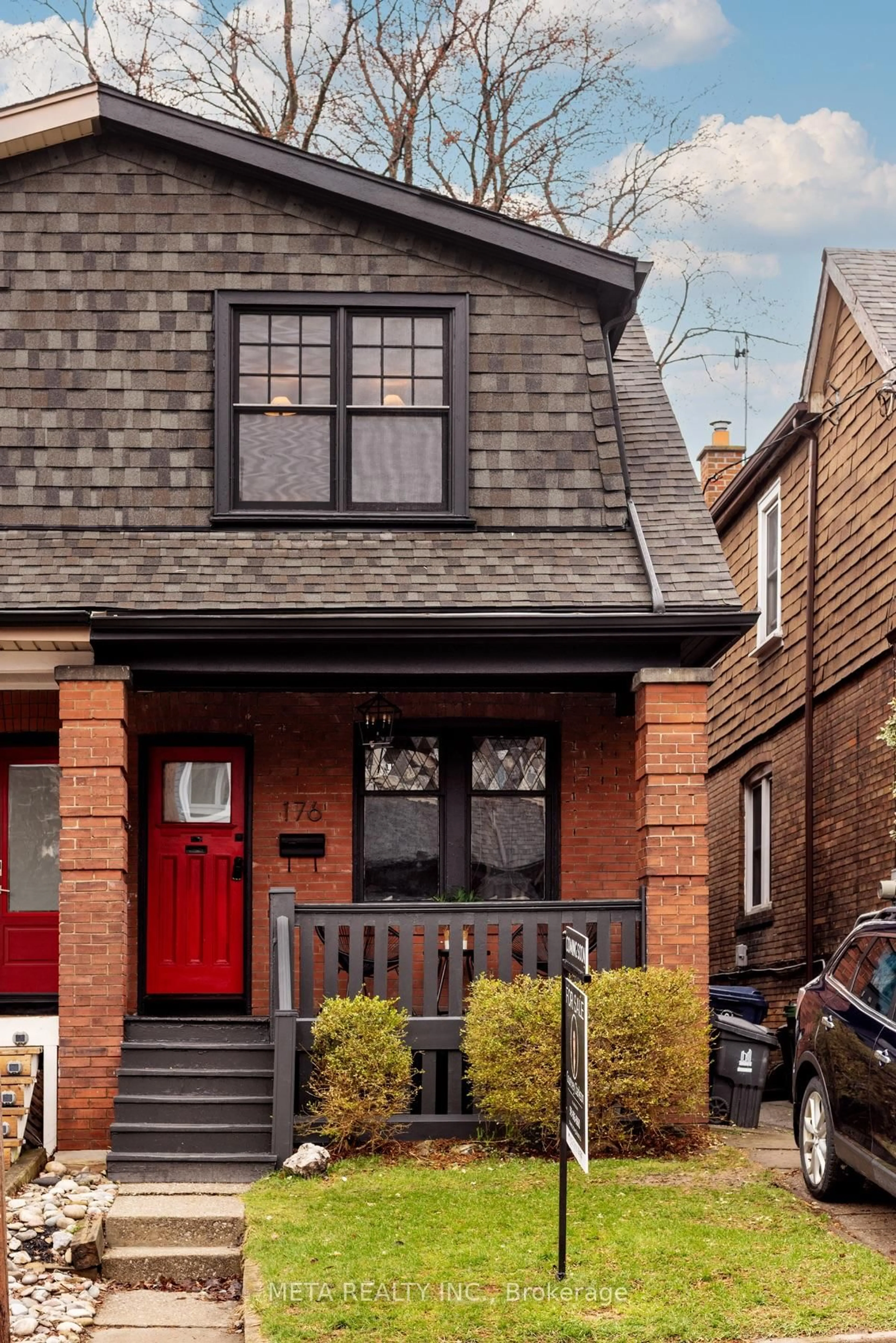 Home with brick exterior material, street for 176 Gainsborough Rd, Toronto Ontario M4L 3C4