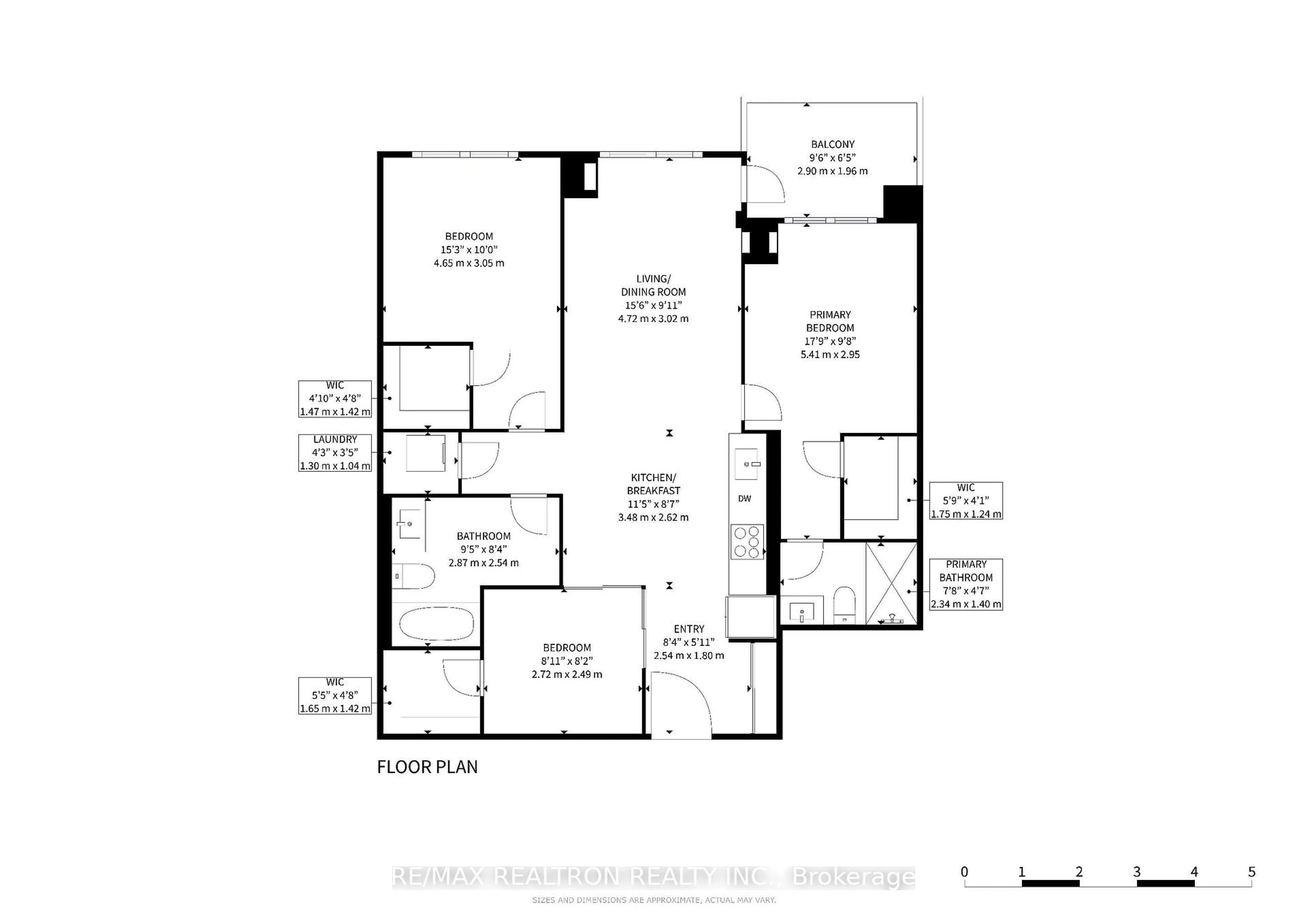 Floor plan for 3121 Sheppard Ave ##710, Toronto Ontario M1T 0B6