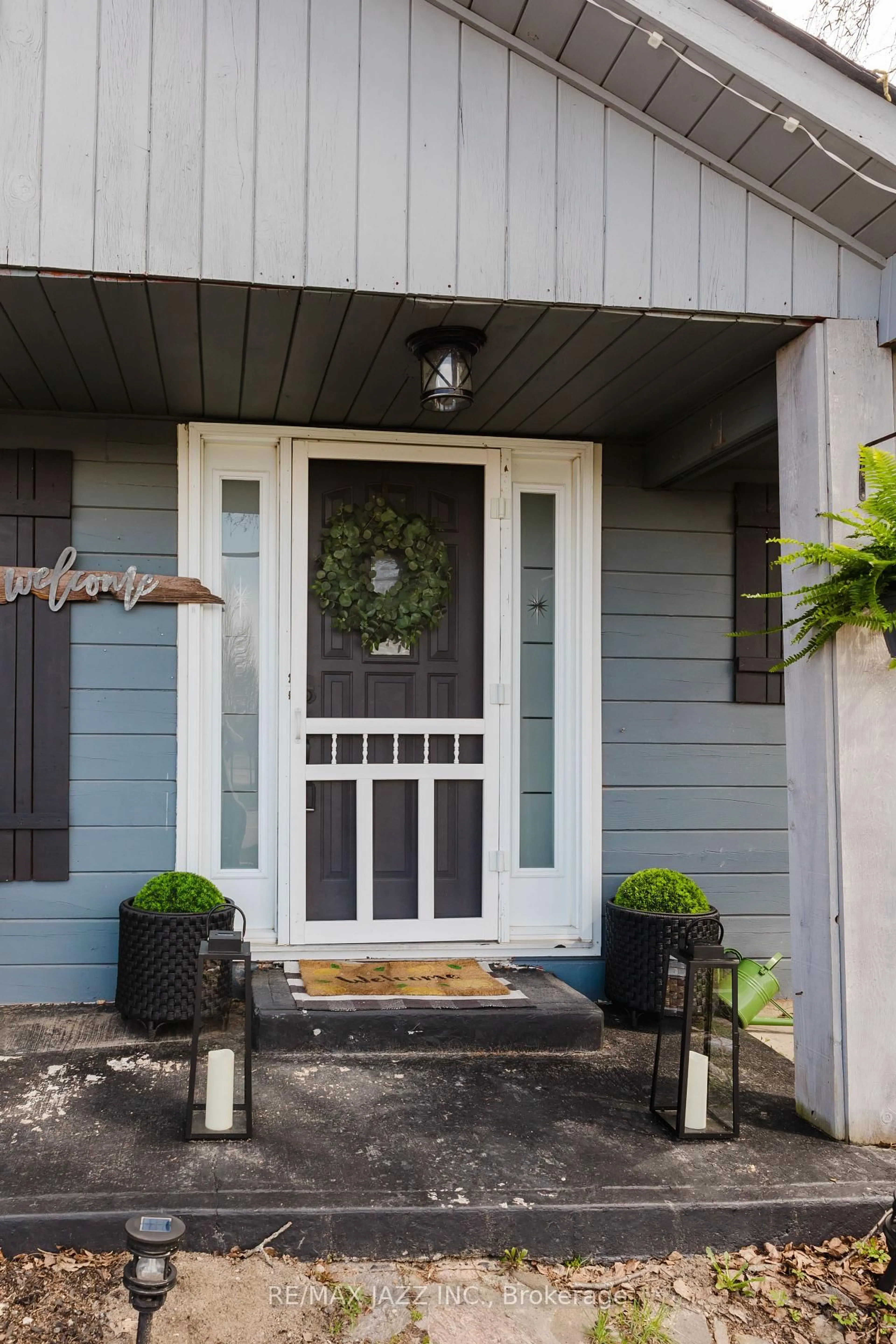 Home with vinyl exterior material, street for 14455 Old Simcoe Rd, Scugog Ontario L9L 1C3