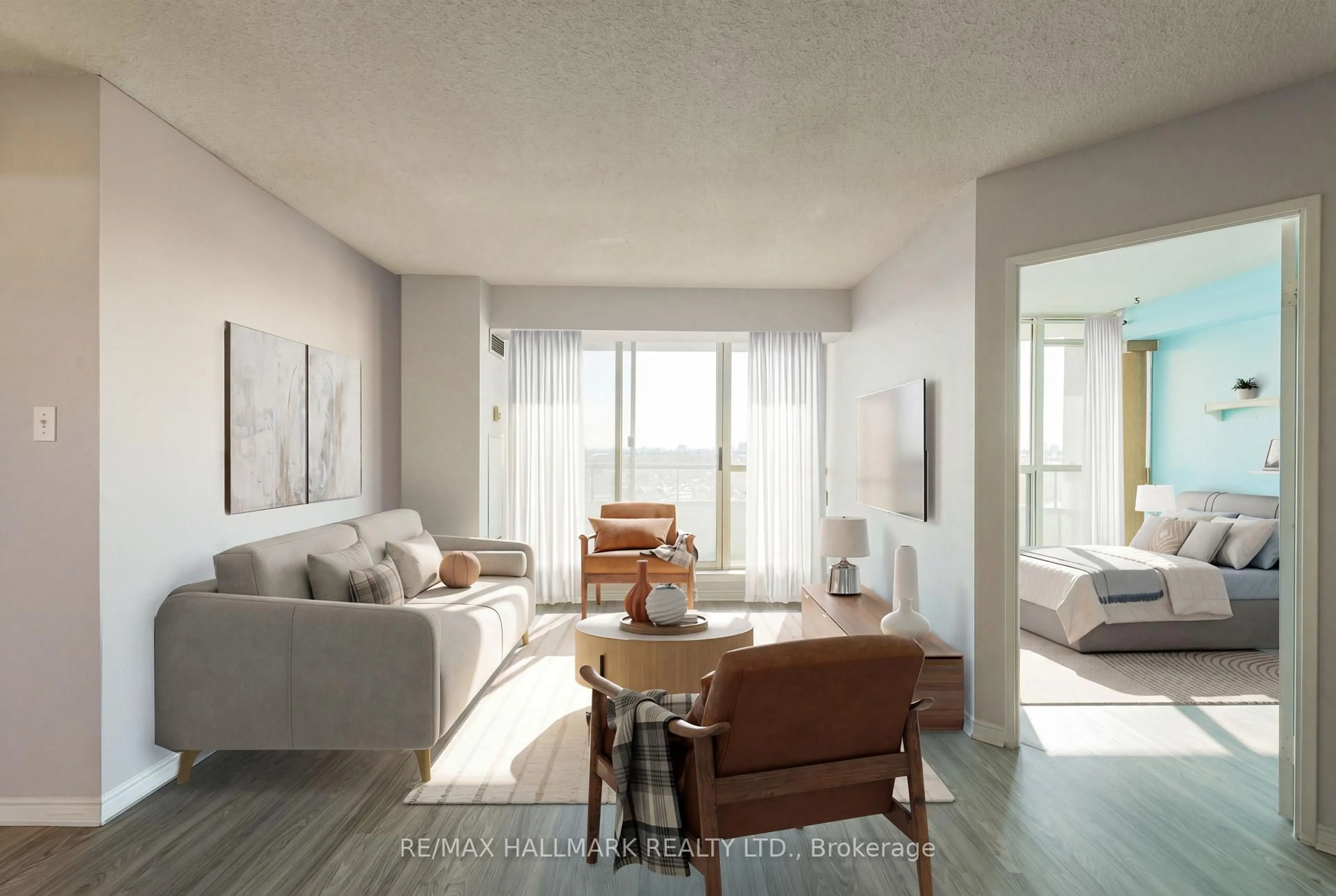 Living room with furniture, unknown for 5 Greystone Walk Dr #1001, Toronto Ontario M1K 5J5