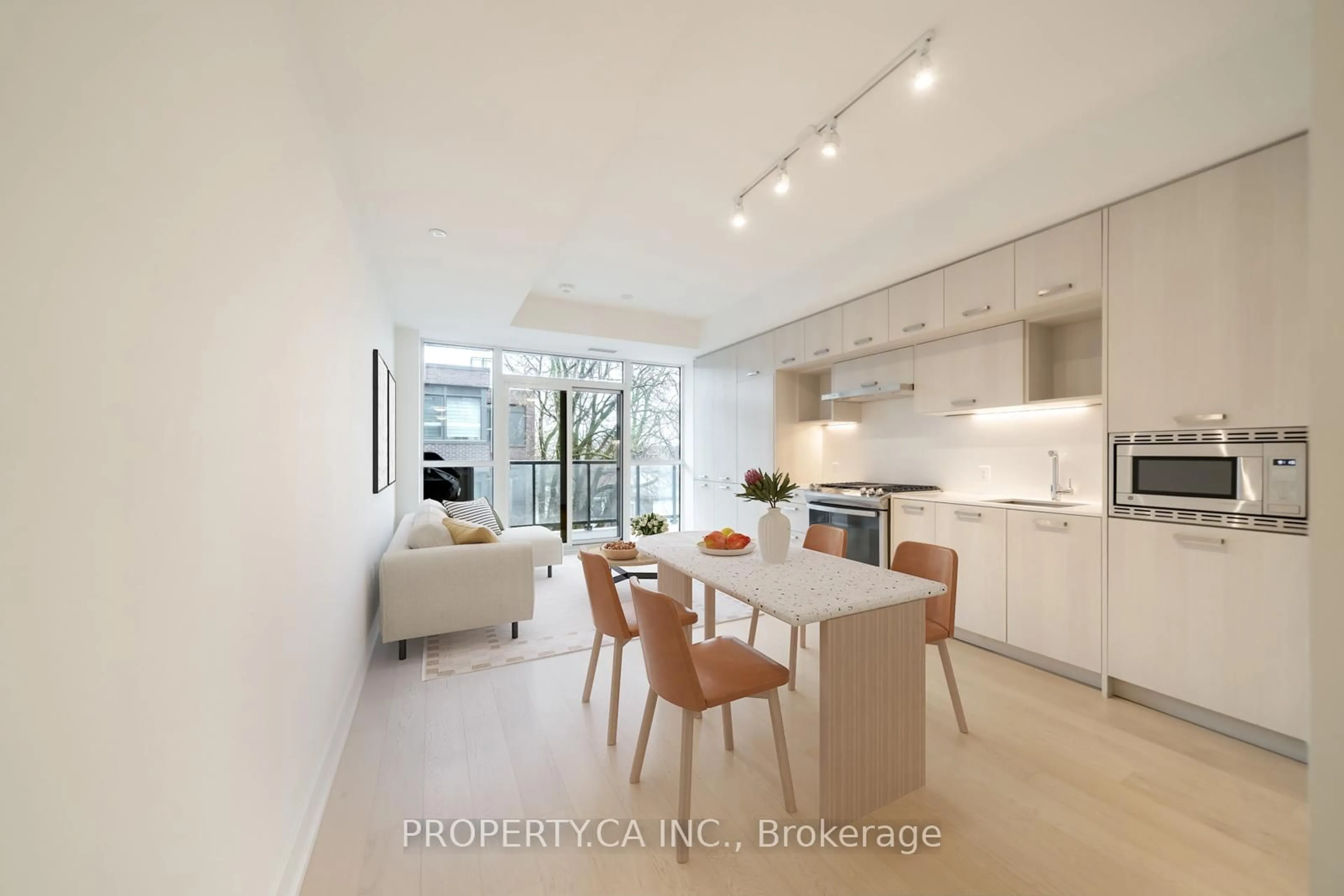 Open concept kitchen, unknown for 1331 Queen St #413, Toronto Ontario M4L 0B1