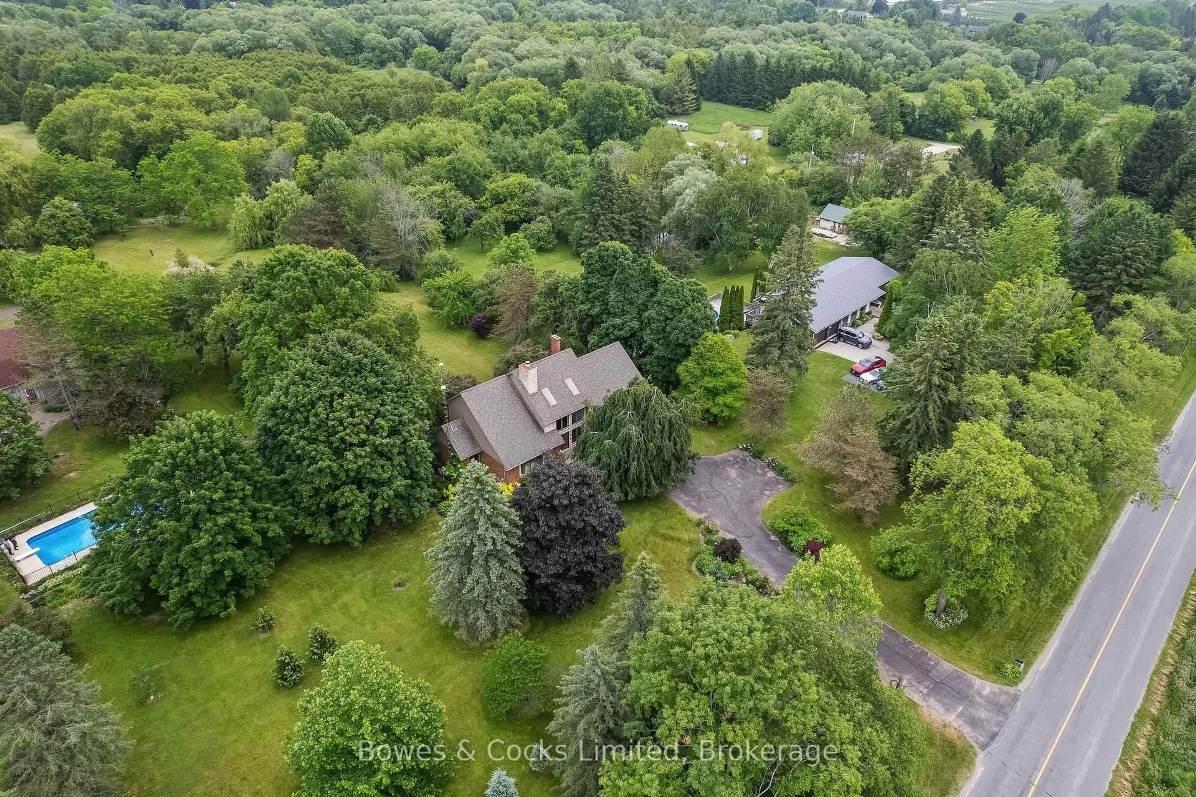 A pic from outside/outdoor area/front of a property/back of a property/a pic from drone, forest/trees view for 3255 Pollard Rd, Clarington Ontario K0L 2W0