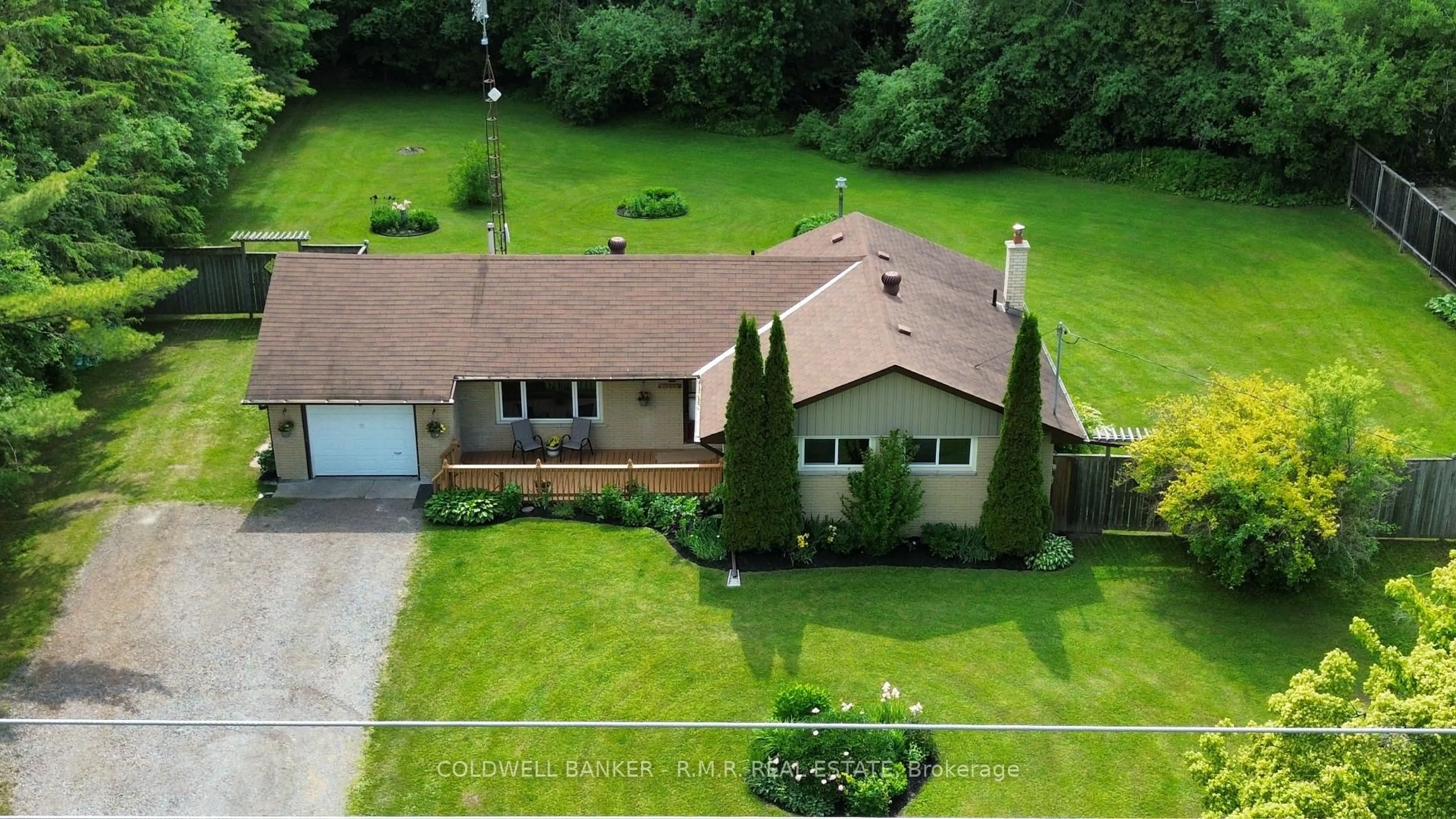 A pic from outside/outdoor area/front of a property/back of a property/a pic from drone, street for 14550 Regional Road 57 Rd, Scugog Ontario L0B 1B0